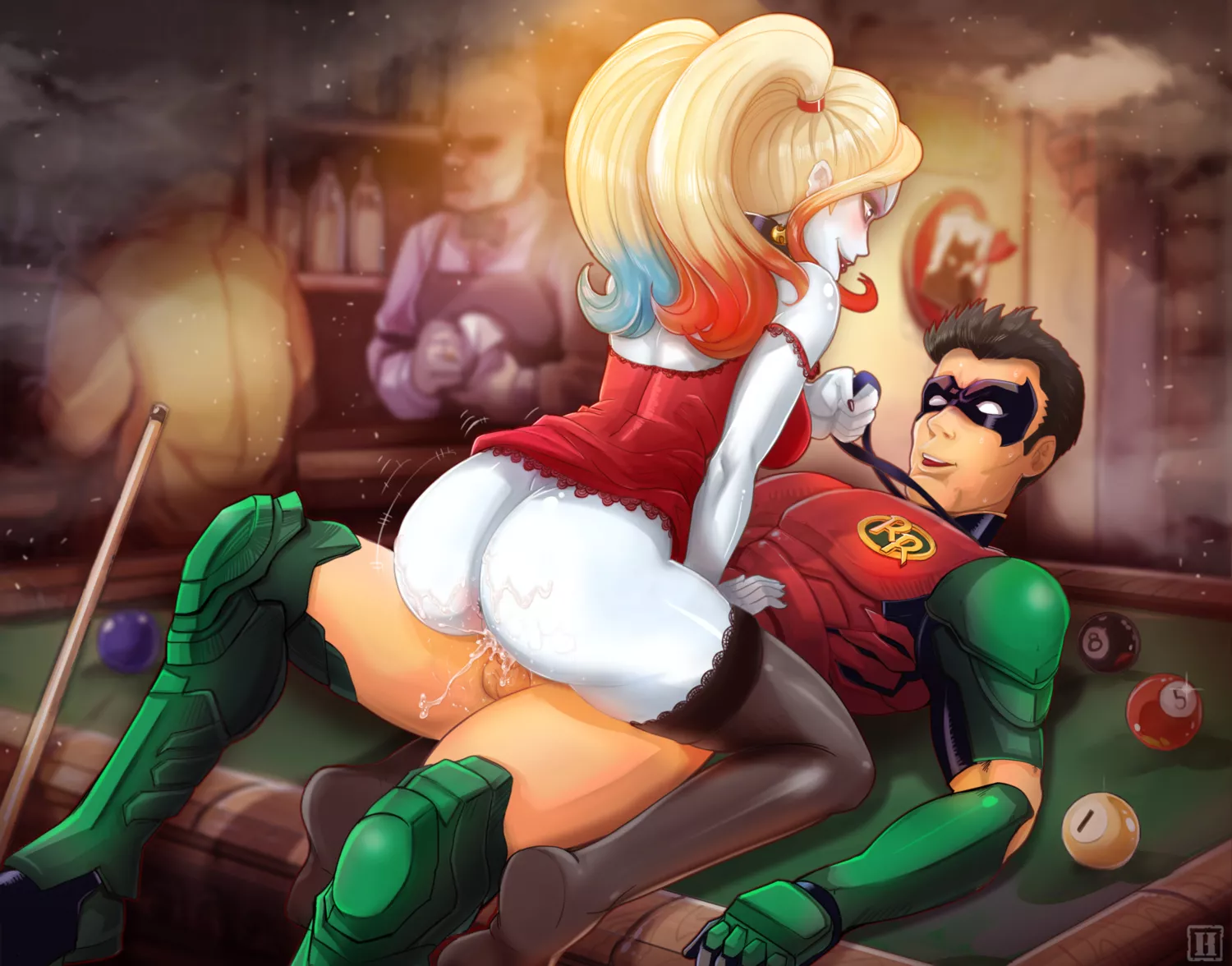 Harley riding Robin