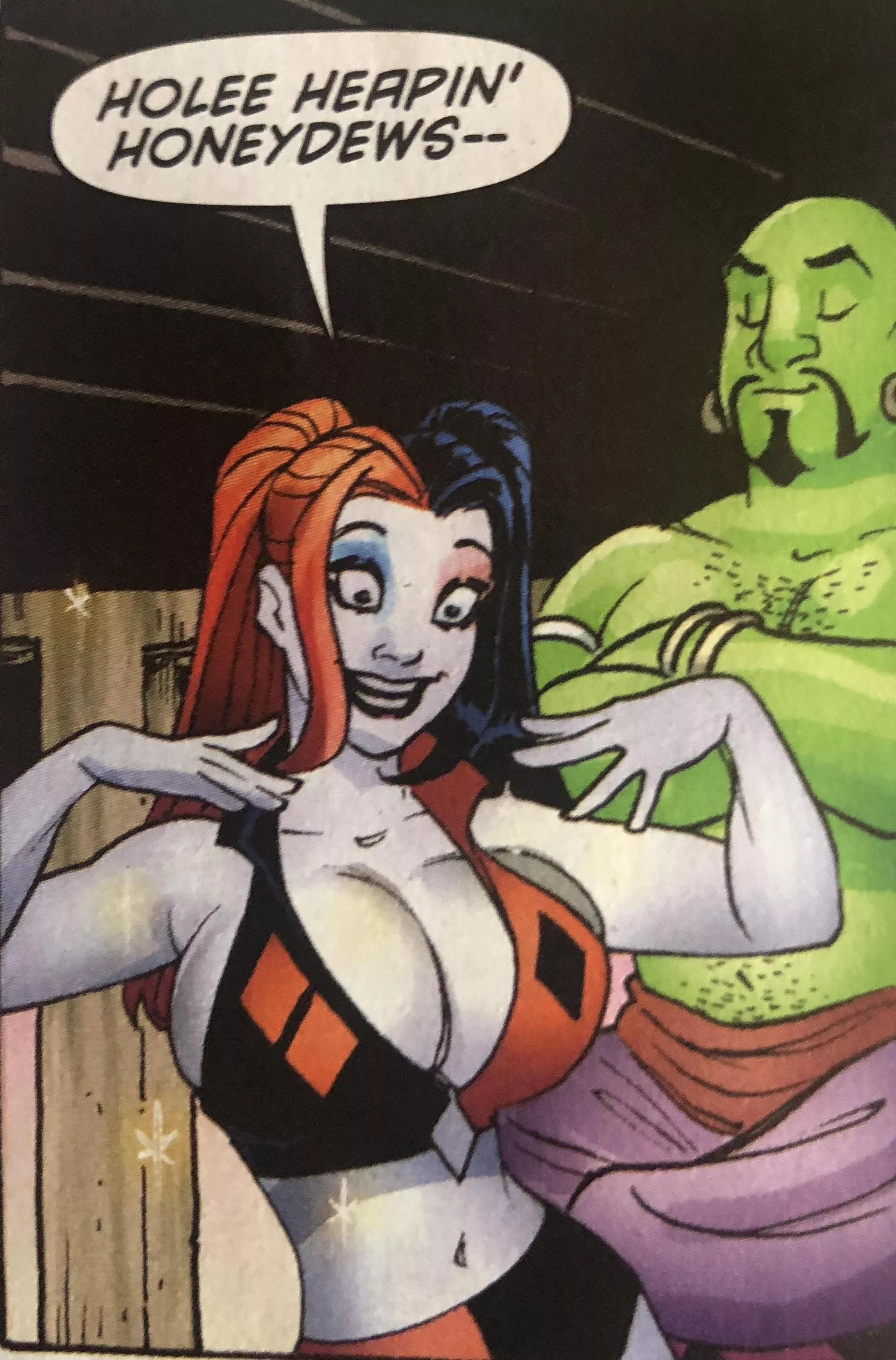 Harley wishes for Power Girl’s best assets