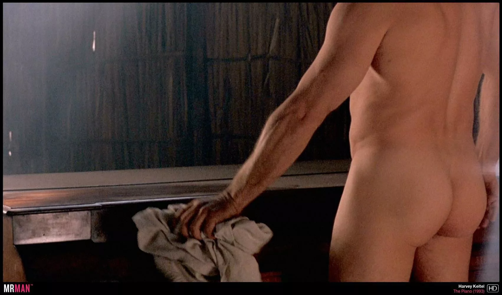 Harvey Keitel. Actor naked in the 1993 film The Piano.