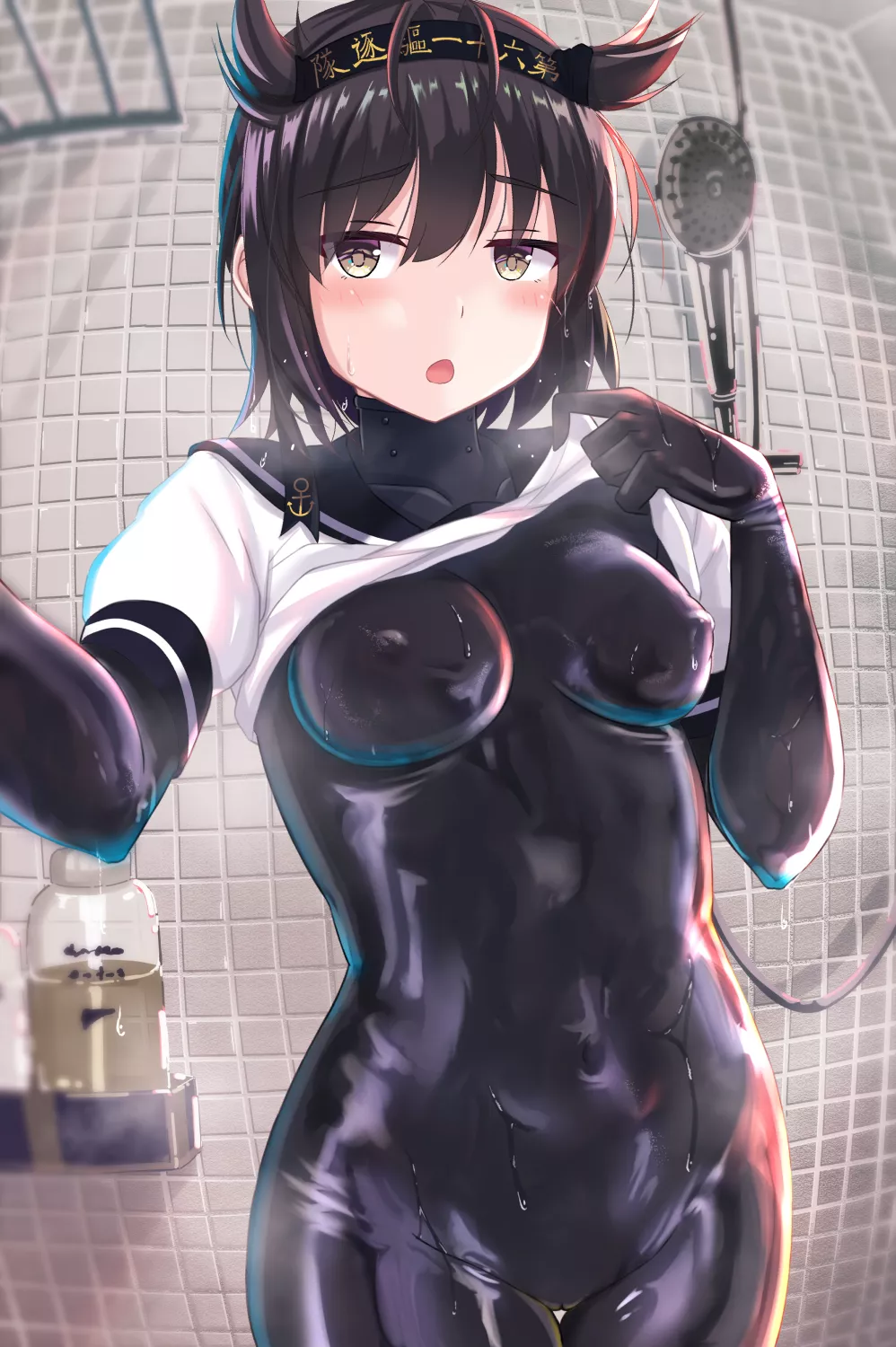 Hatsuzuki in the shower (Kuroame) [KanColle]