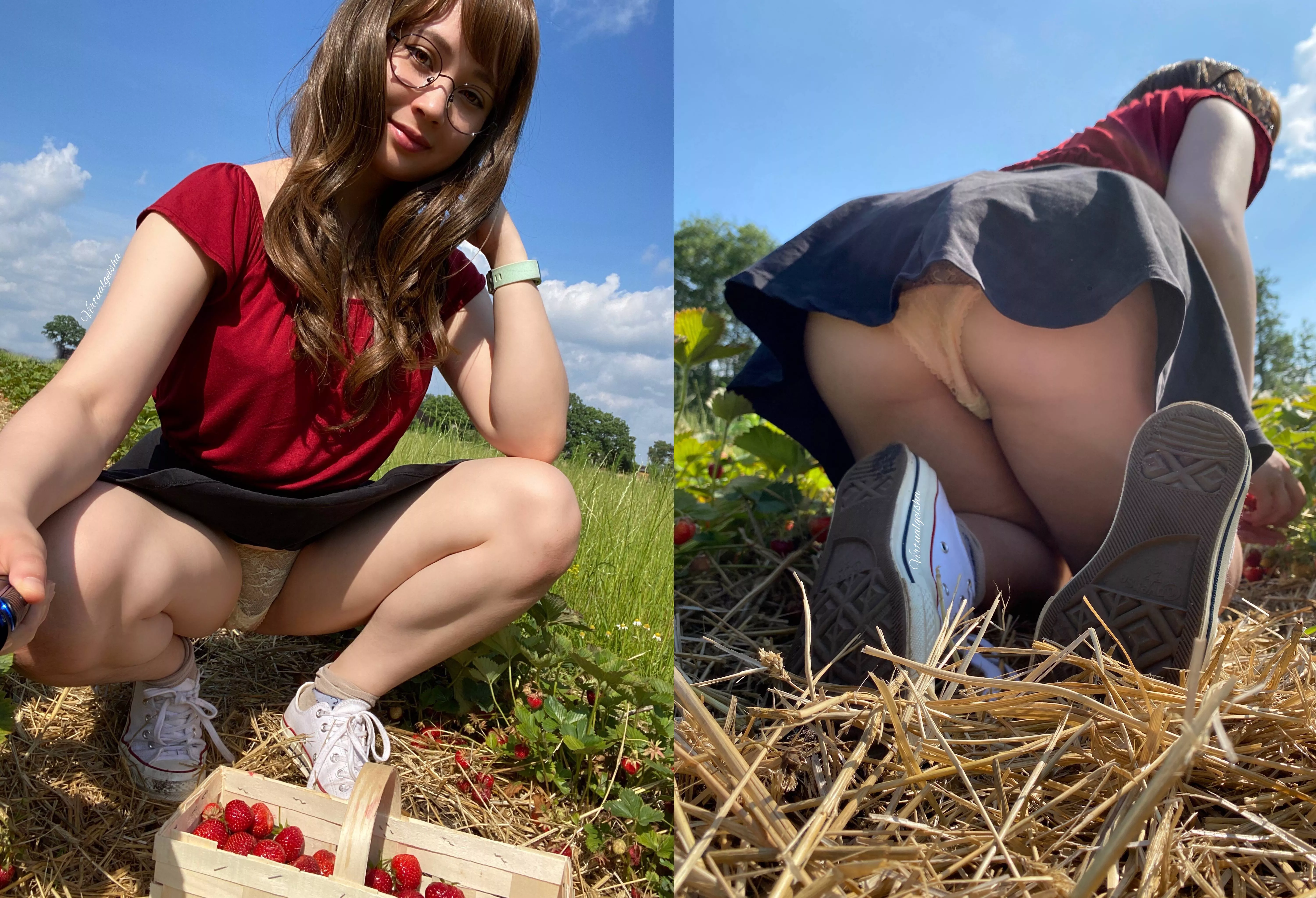 Having fun with strawberry picking ðŸ“