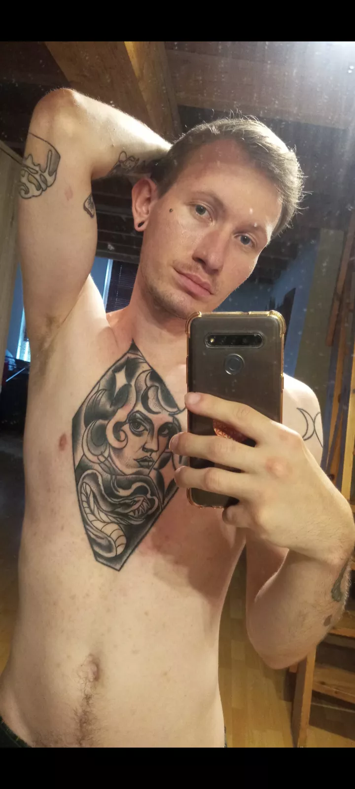 Healing up chest tattooðŸ”¥ðŸ”¥ðŸ¤˜what do you guys think?ðŸ˜‰ðŸ˜‰