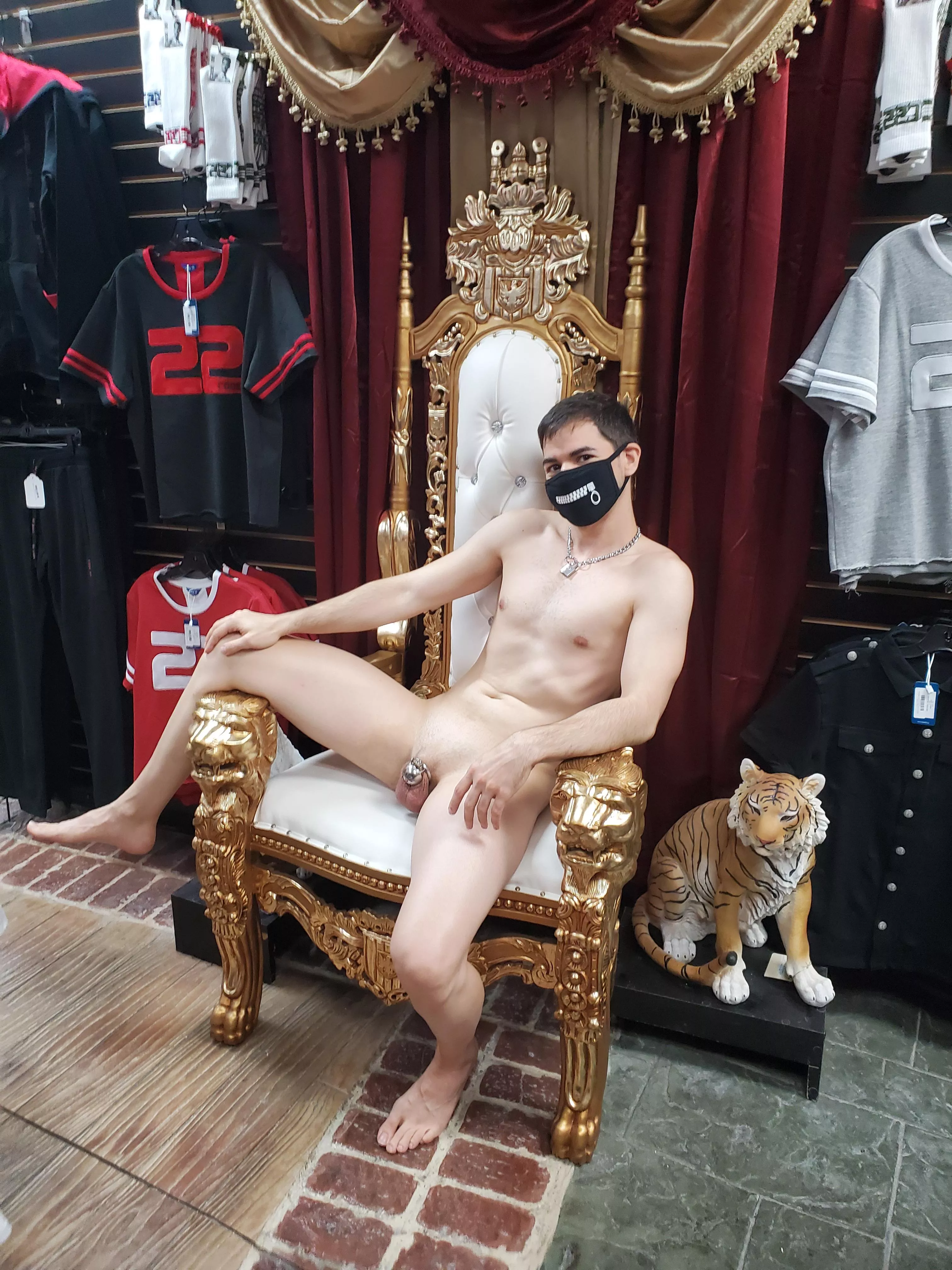 Hello! Does sanctioned nudity in a novelty store in the middle of the day get your approval? ðŸ˜…