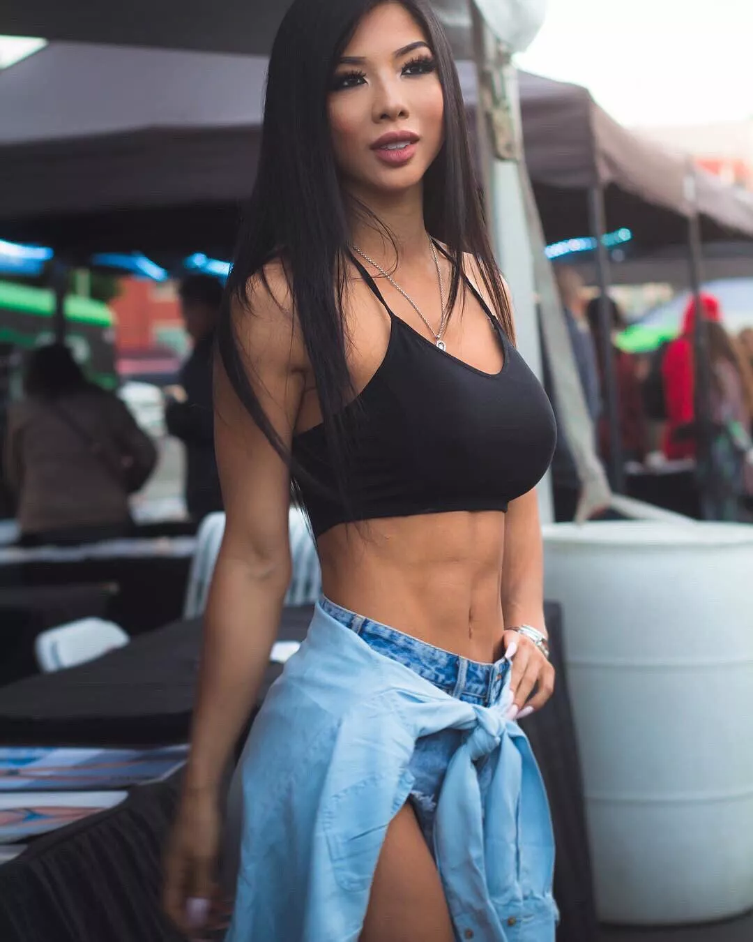 Her abs are insane, DM me if you want to talk about her