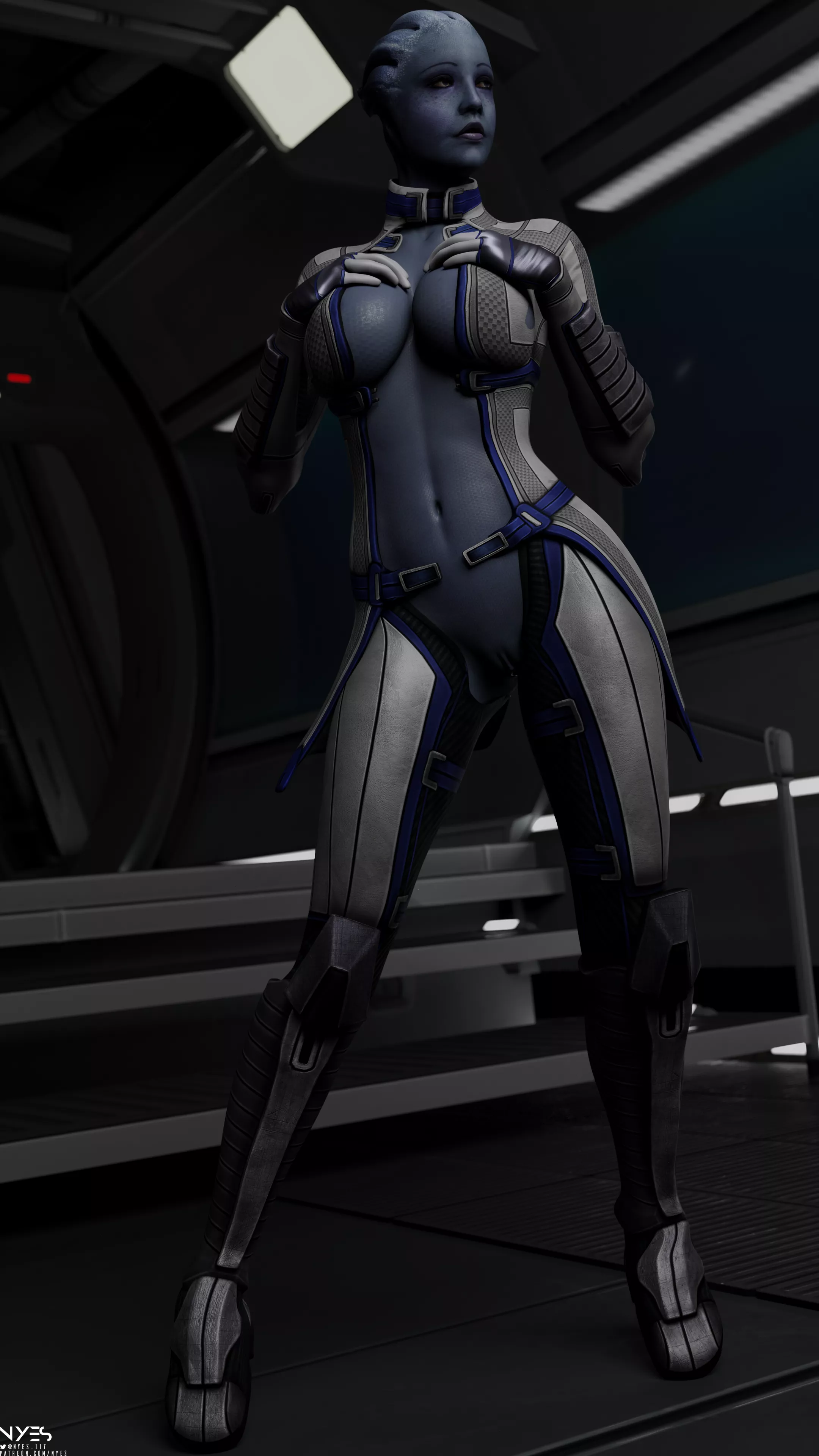 Her breasts are nice and plump. (Liara version) (Nyes)