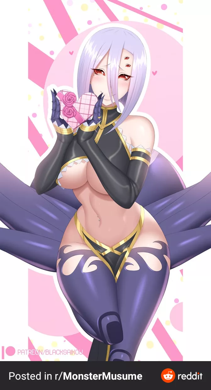 Here's a cute valentines from arachne from the monster musume sub reddit