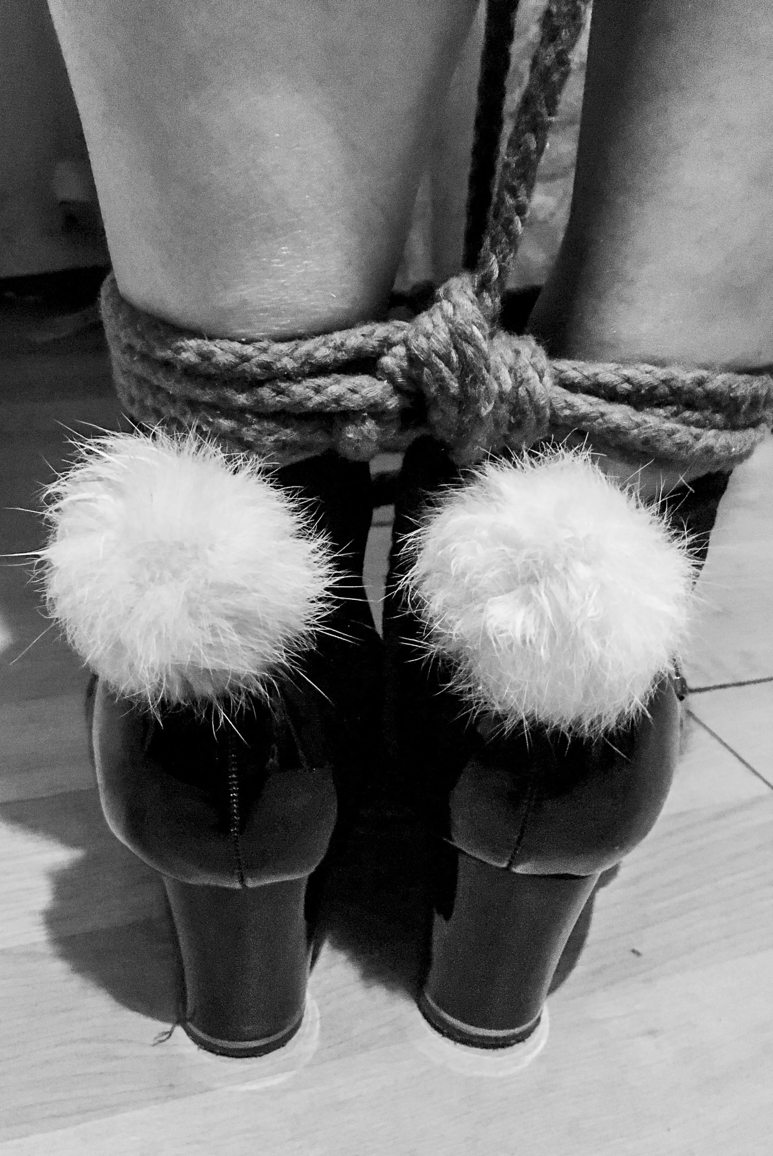 High heels and rope