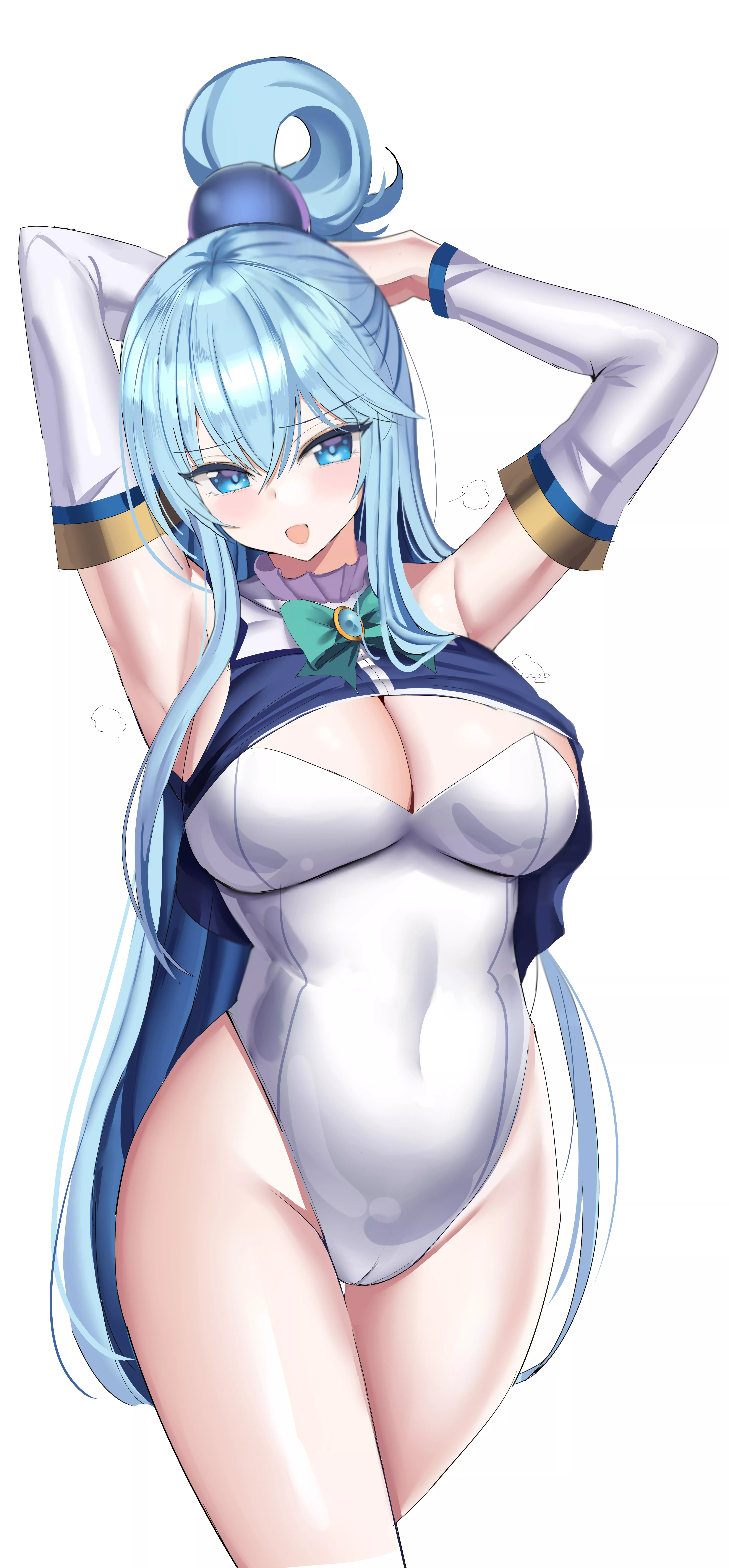 Highleg Leotard Aqua (Hanasaka Houcha) [KonoSuba]