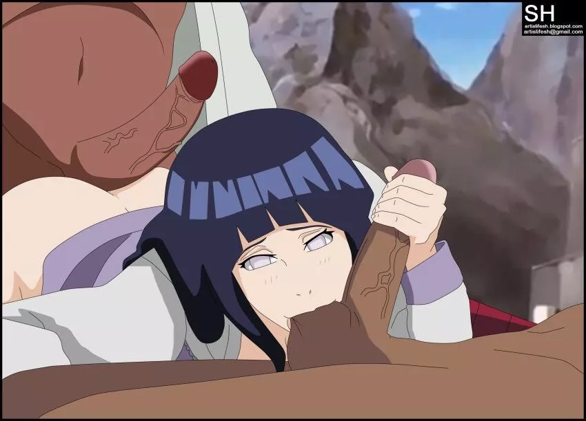 HinataxRaikage, Hina sucking Raikage's Balls