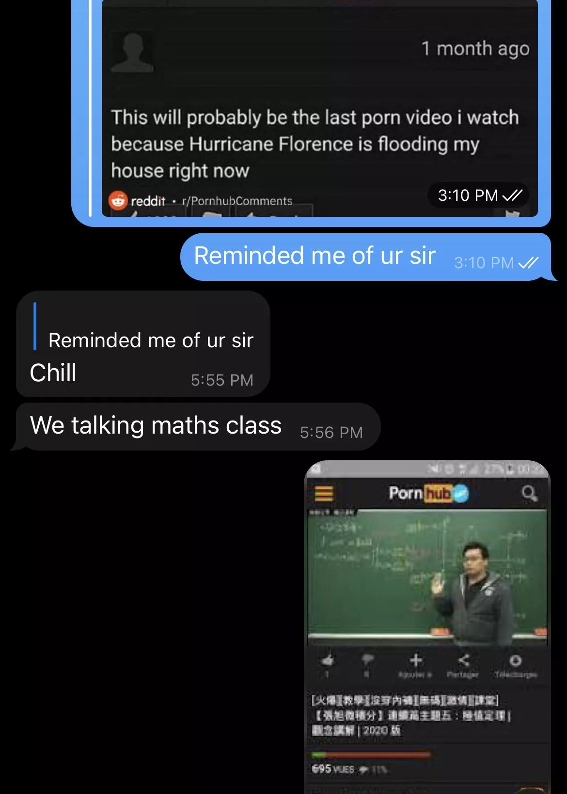 His teacher canceled the lecture because his house was flooded.