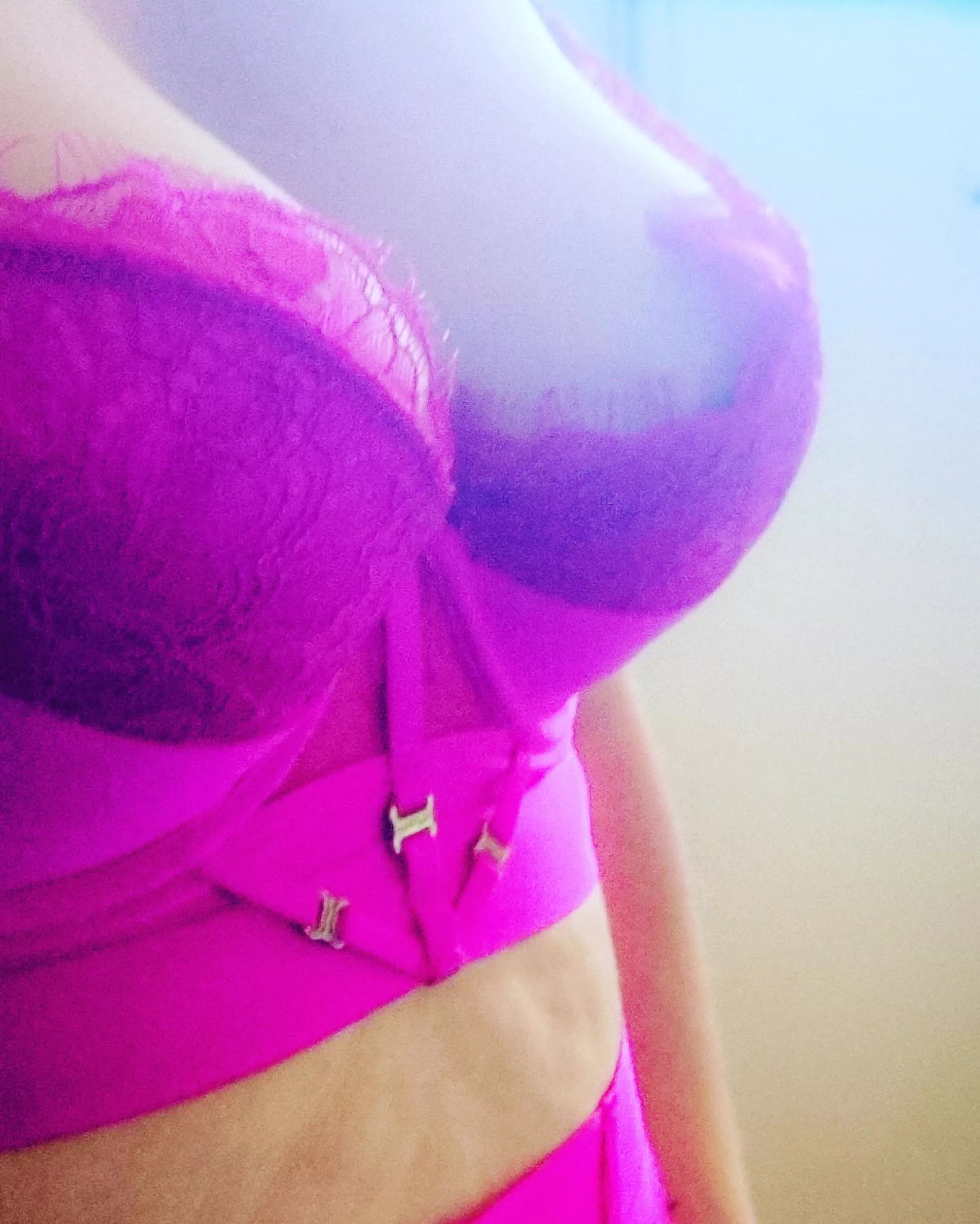 Hot pink lingerie. The view until it comes off. ðŸ”¥ðŸ’•ðŸ”¥