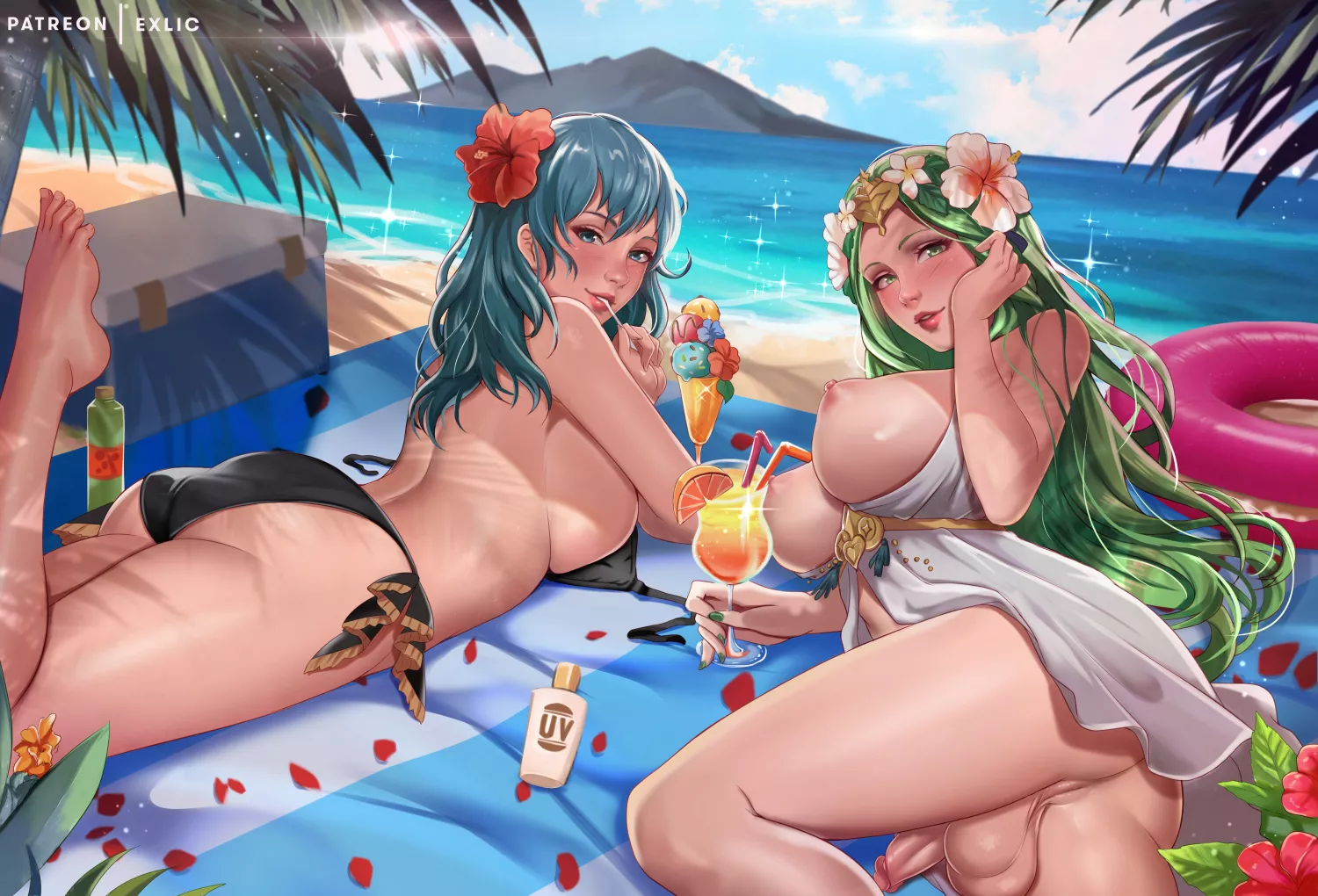 Hot Summer Day Byleth And Rhea (Exlic) [Fire Emblem]