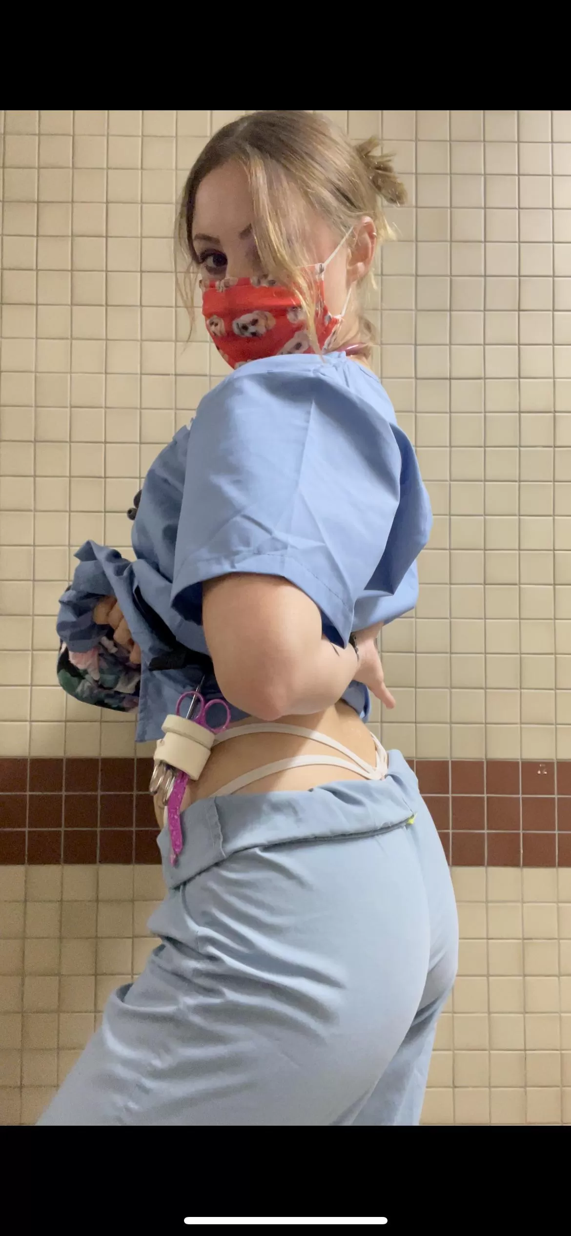 how do you (f)eel about me in a thong with scrubs? ;)