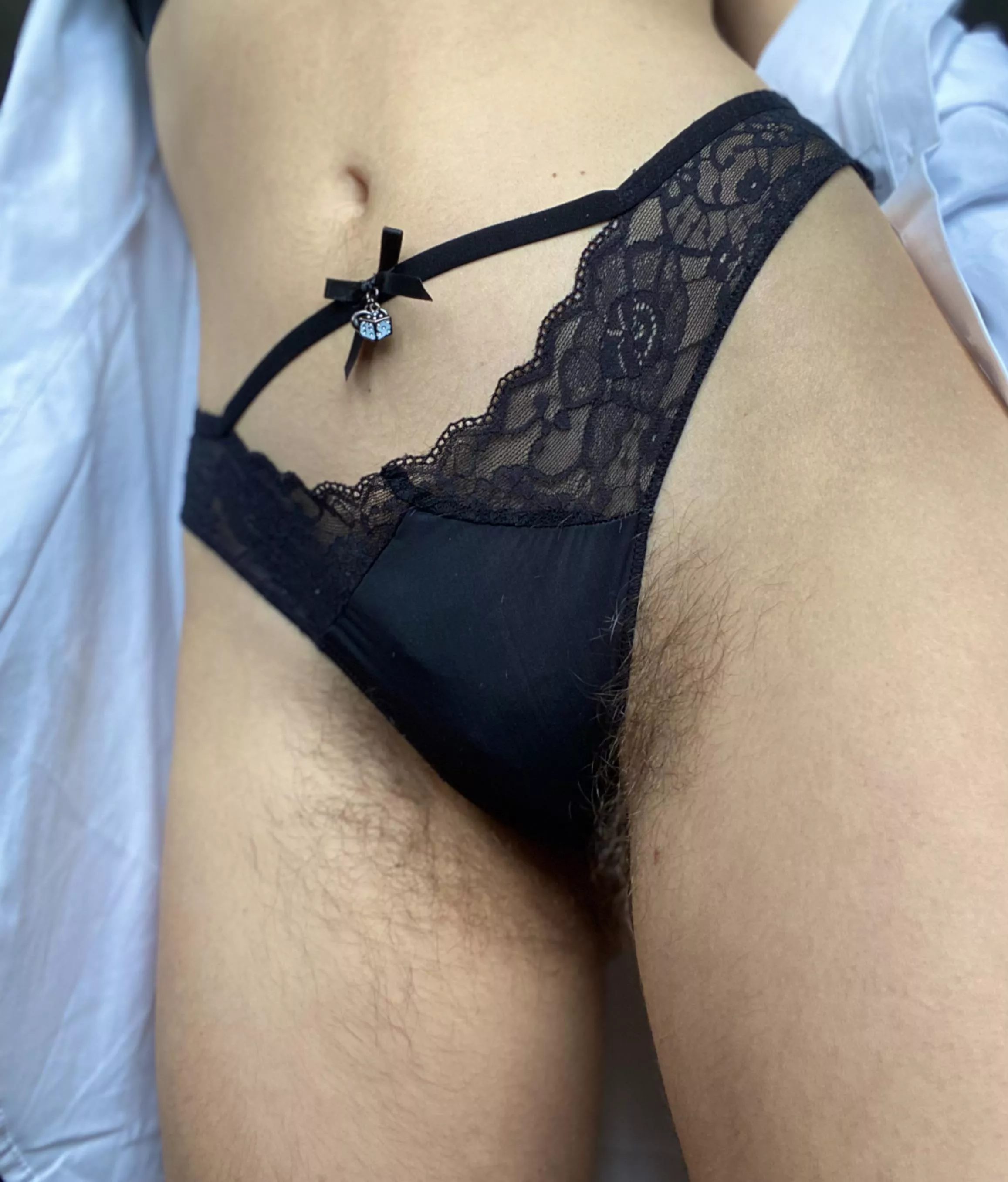 Howâ€™s the bush lookin in these panties?