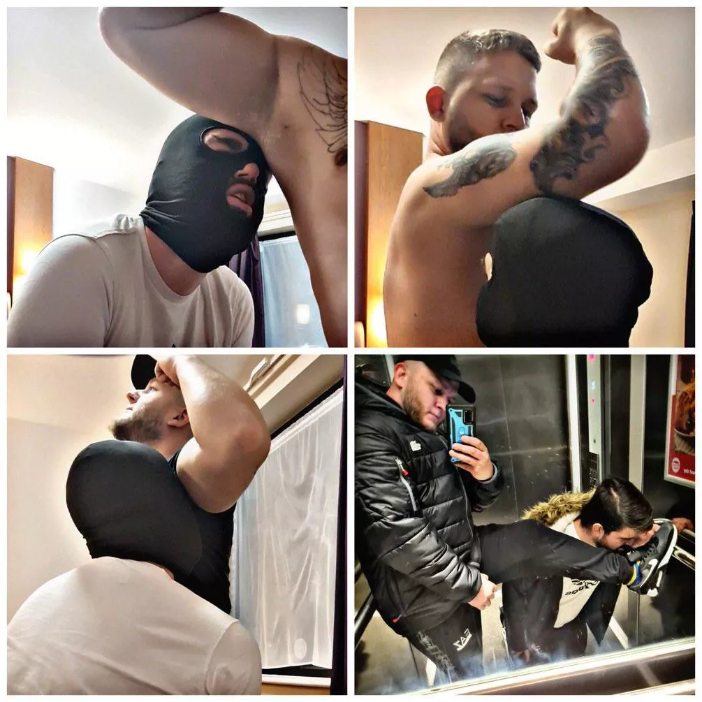 https://alpharyanuk.gumroad.com/l/iVQBl - Boss Ryan needed his musky pits sniffed up and cleaned, luckily a willing sub travelled just for the privilege!