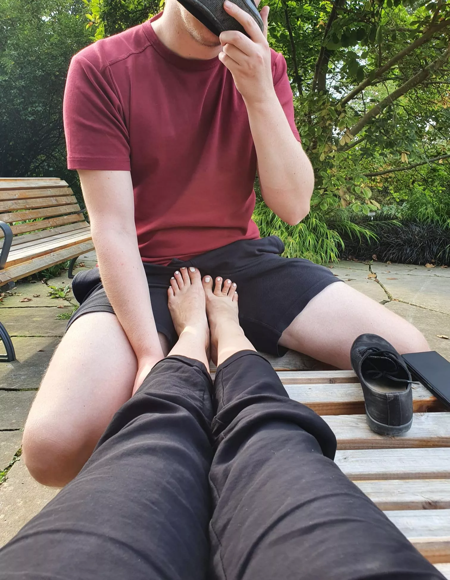 I allowed him to smell my really smelly shoes after a long work in a public park ðŸ‘¸