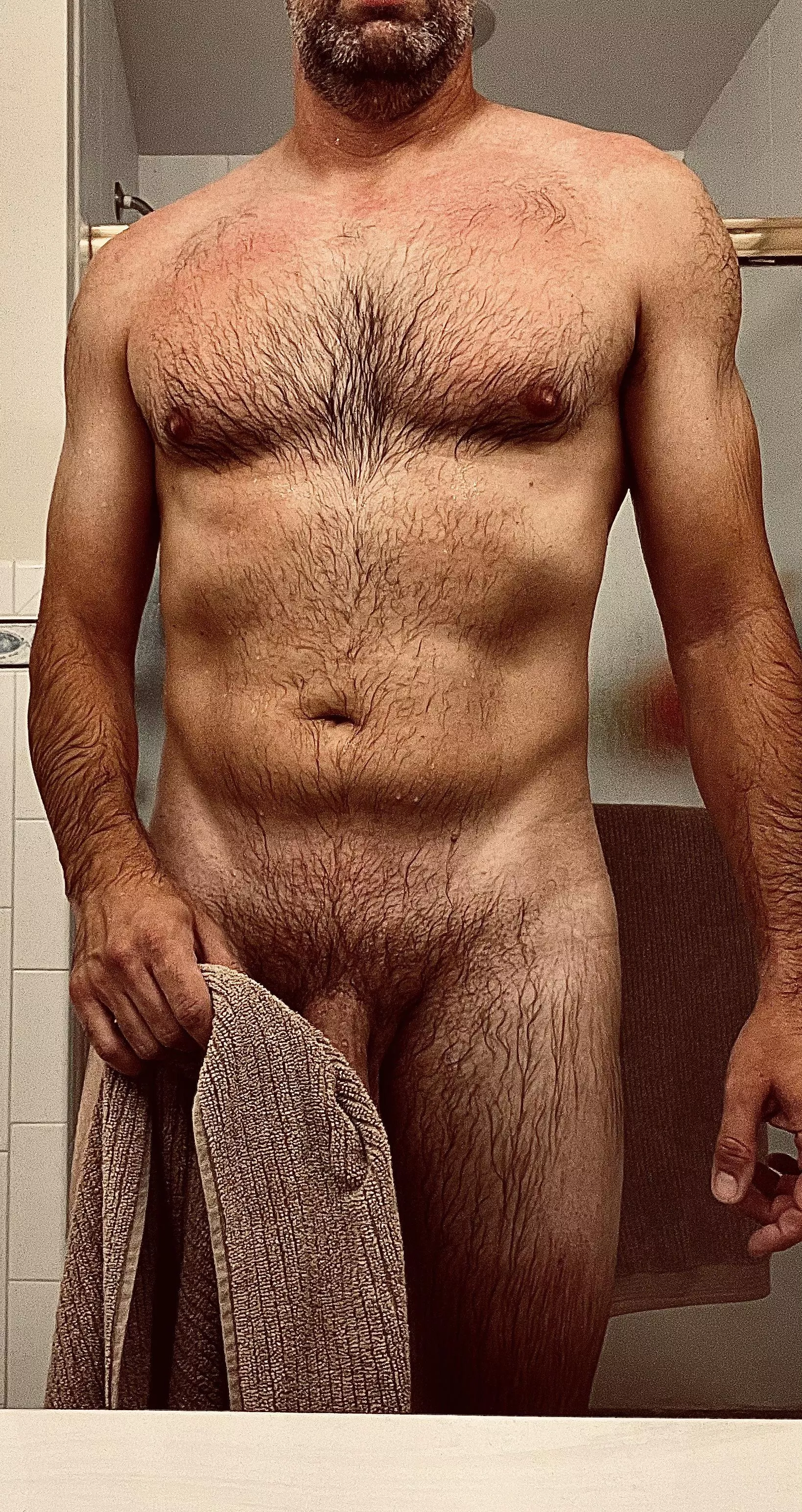 I am all wet, want to help my dry off…