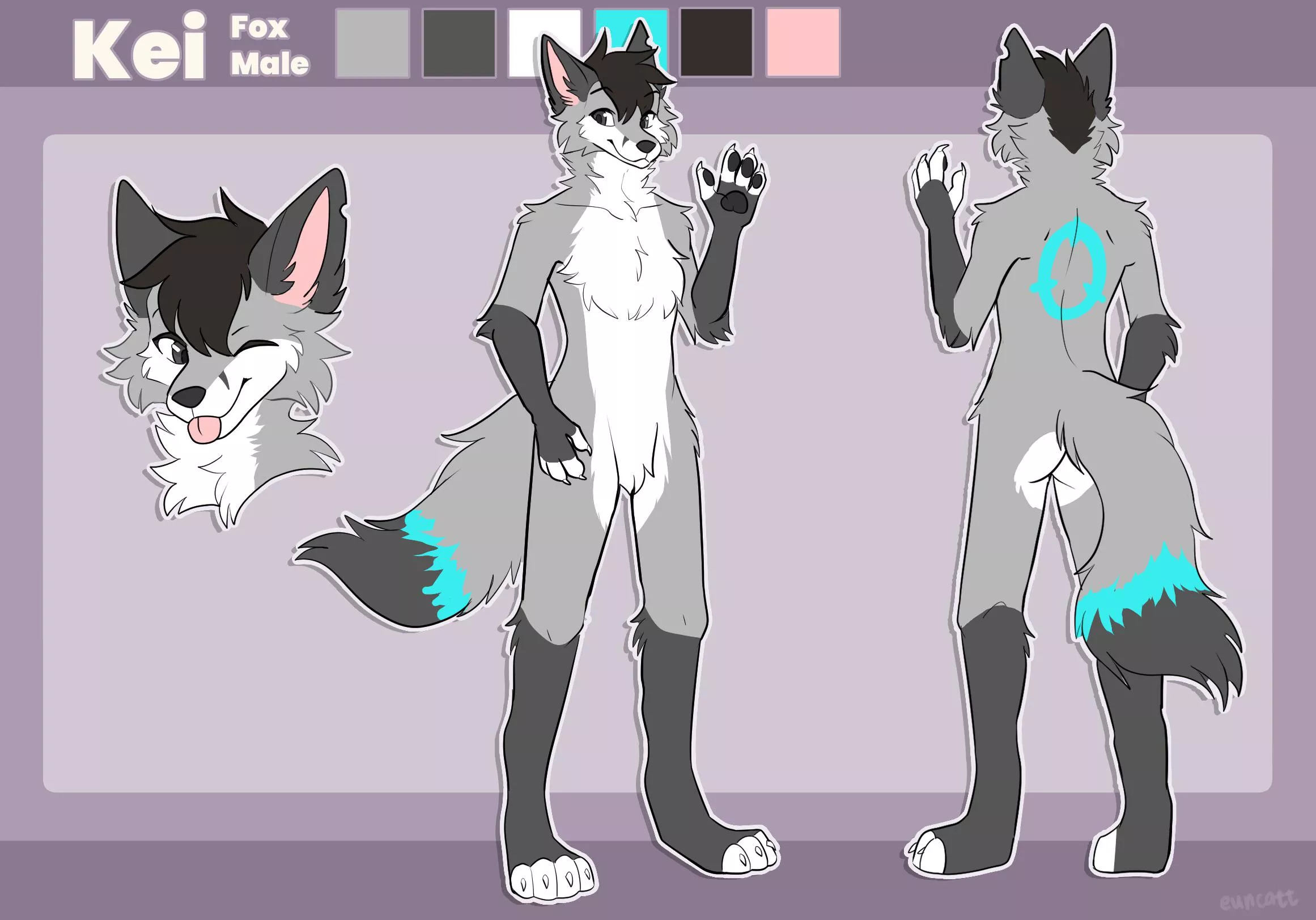 I am changing my fursona because the other one didnâ€™t really have a reference sheet and I donâ€™t really relate to it much. So Introducing Kei the fox, made by @Eunalis on Fiverr.