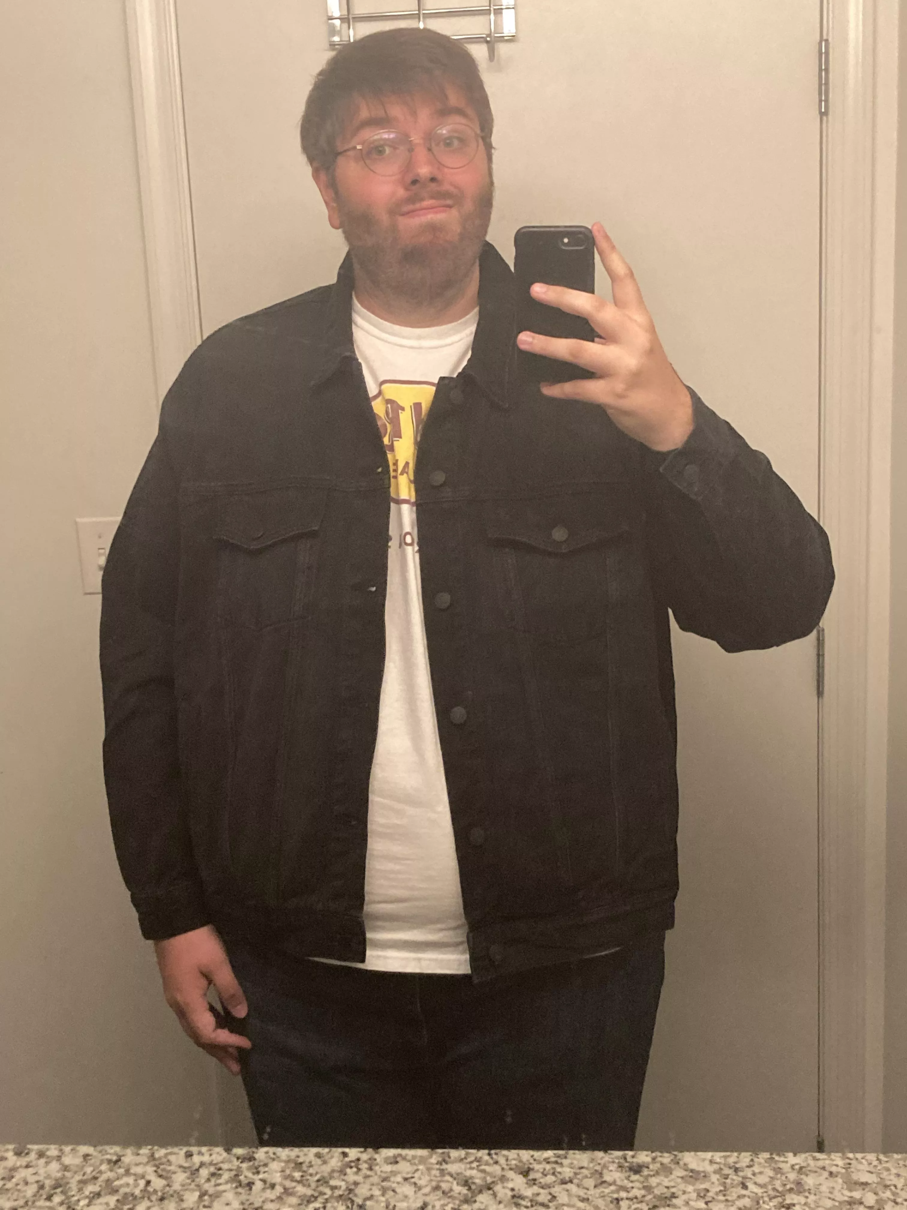 I bought myself a new jacket as a reward for losing 60 lbs (and counting)! What do y’all think?