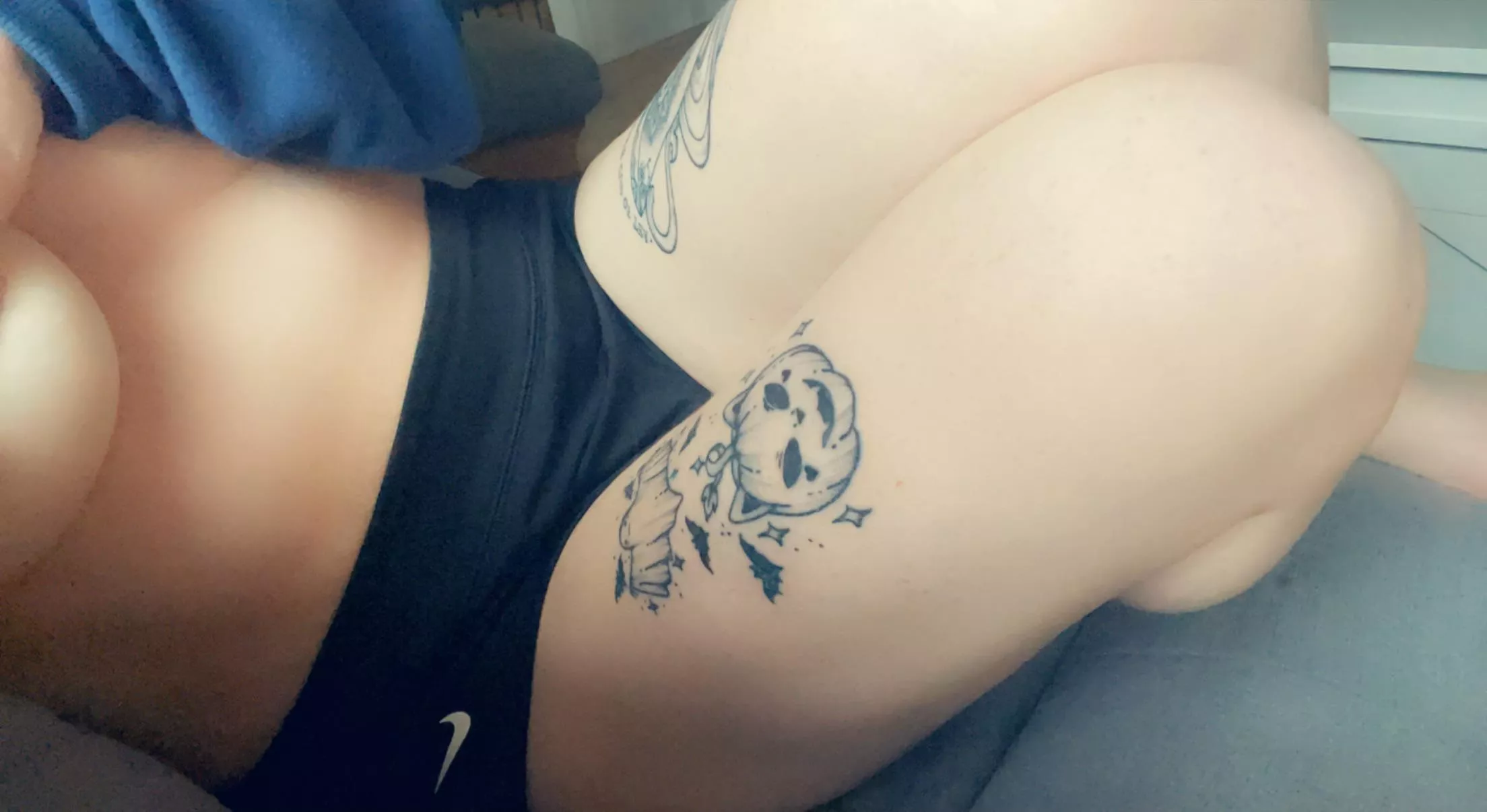 I canâ€™t wait to add more spooky tats on my thighs!