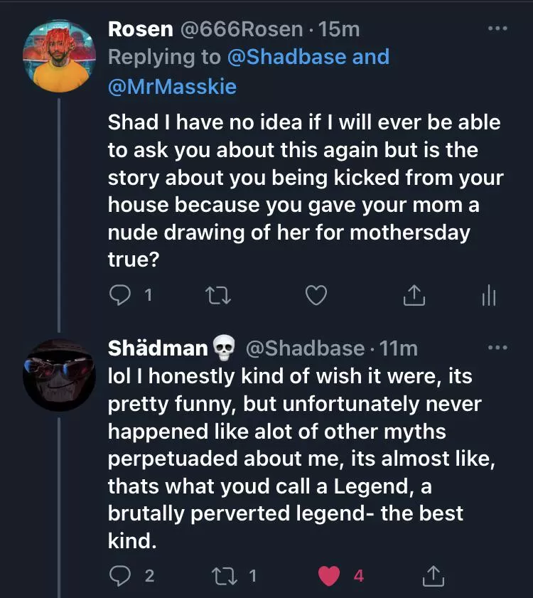 I decided to ask shad about the legend!