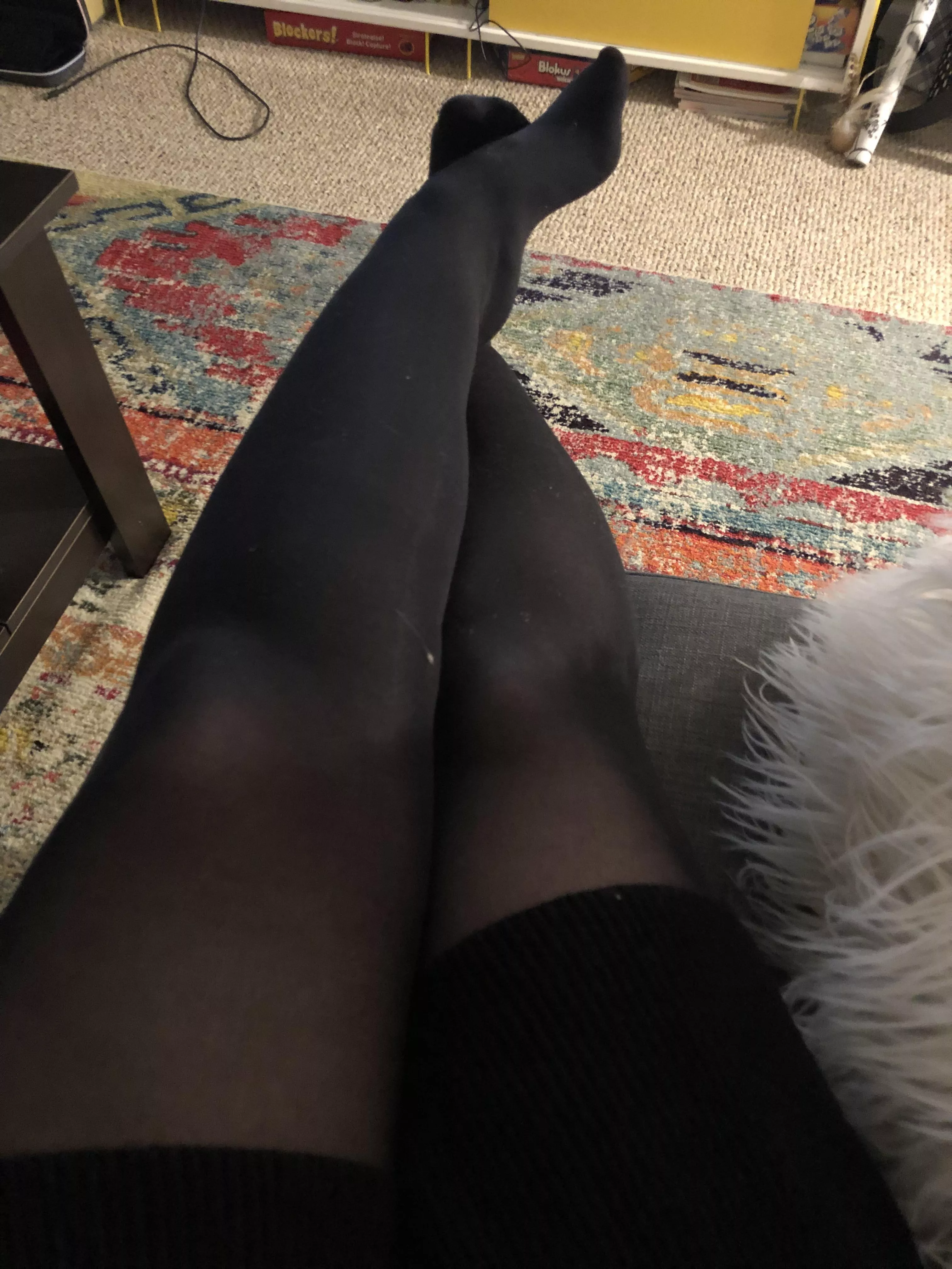 I didnâ€™t quite dirty my tights up wearing no underwear today, want to help make them messier?