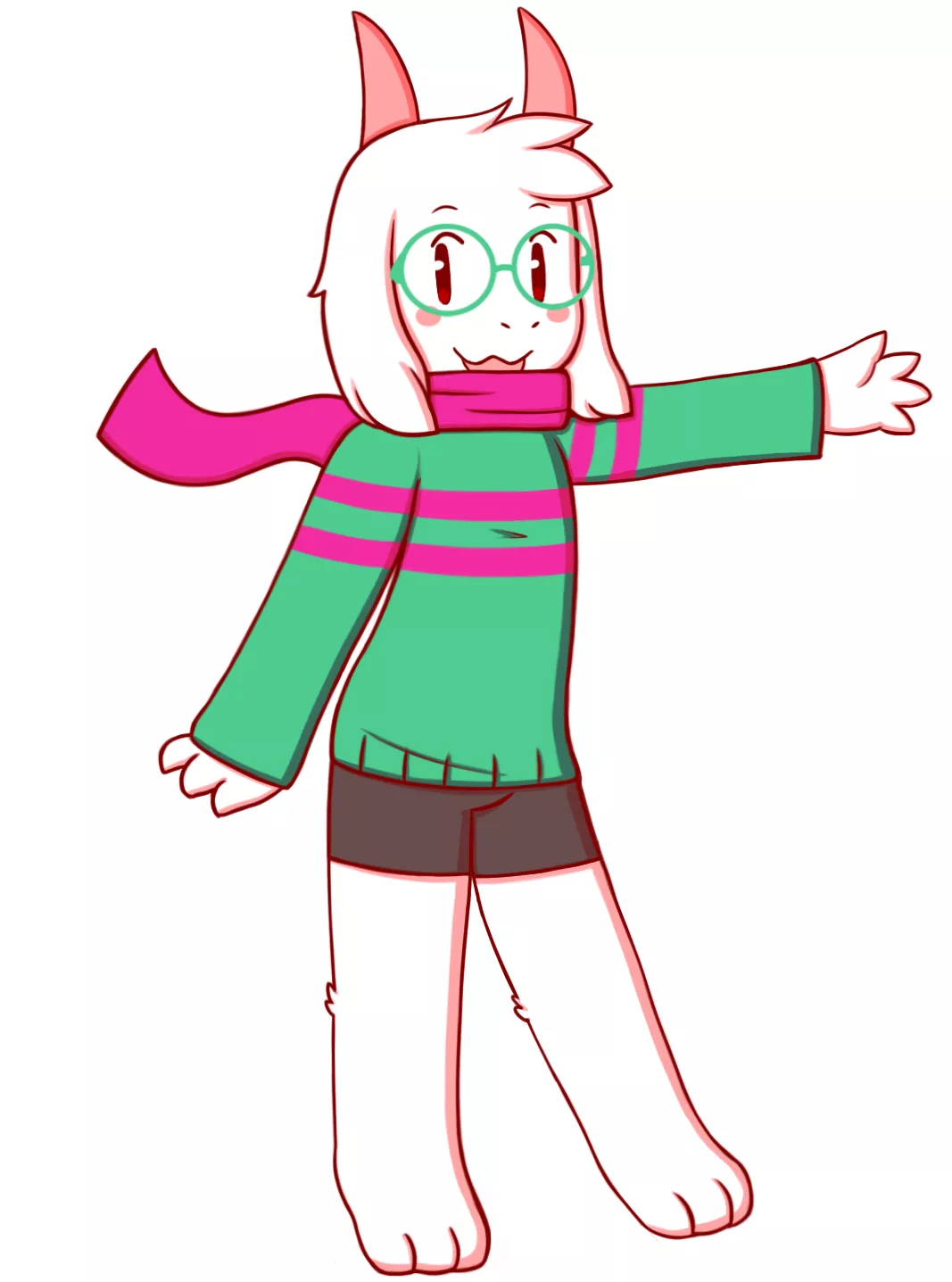 I drew Ralsei from deltarune in a sweater (@Chabooey1 - Twitter)