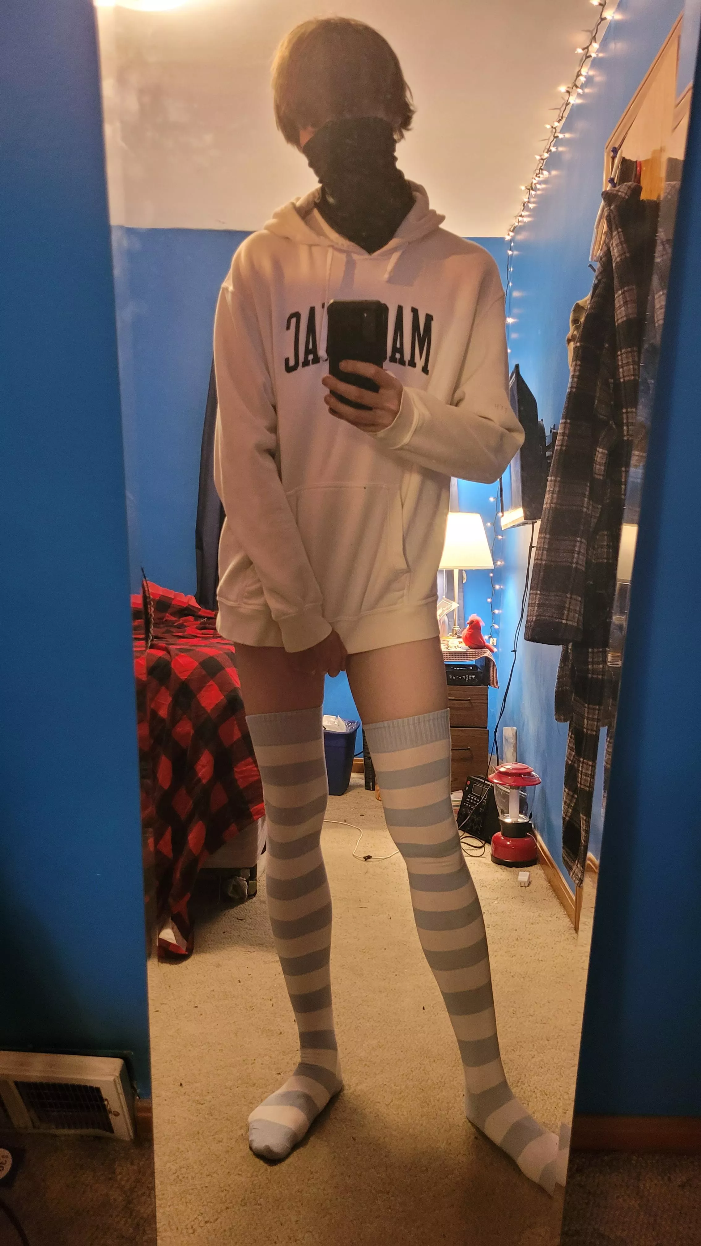 I finally found some stripy thigh highs that fit! How do they look?