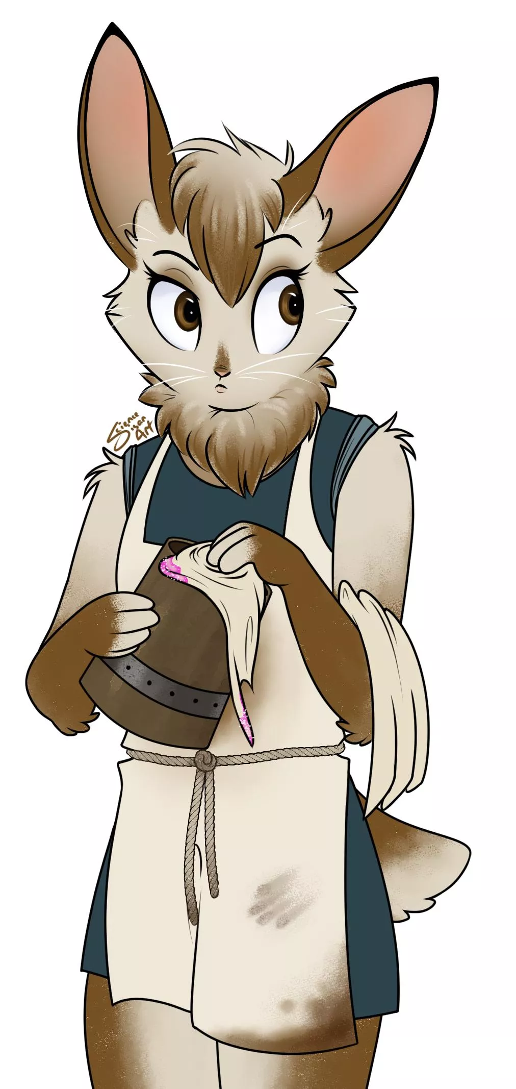 I heard rabbit people are now a thing in DnD so this is my new character Clove!