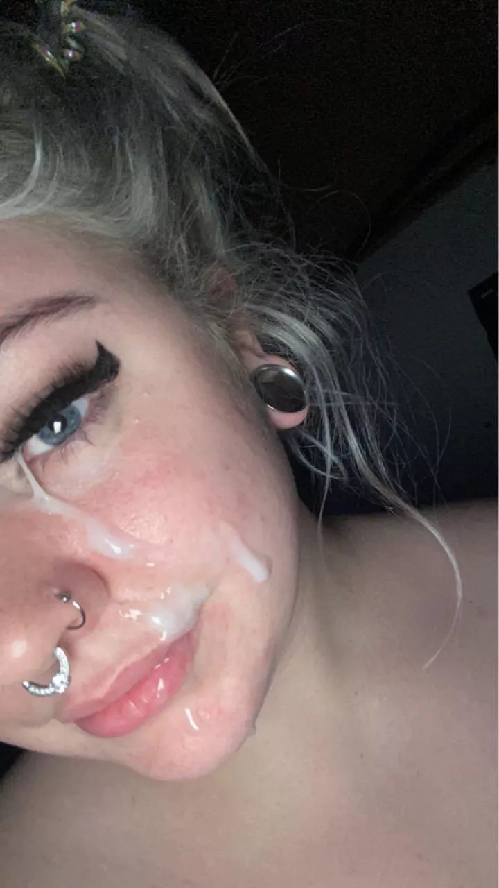 I look prettier with cum all over my slutty face