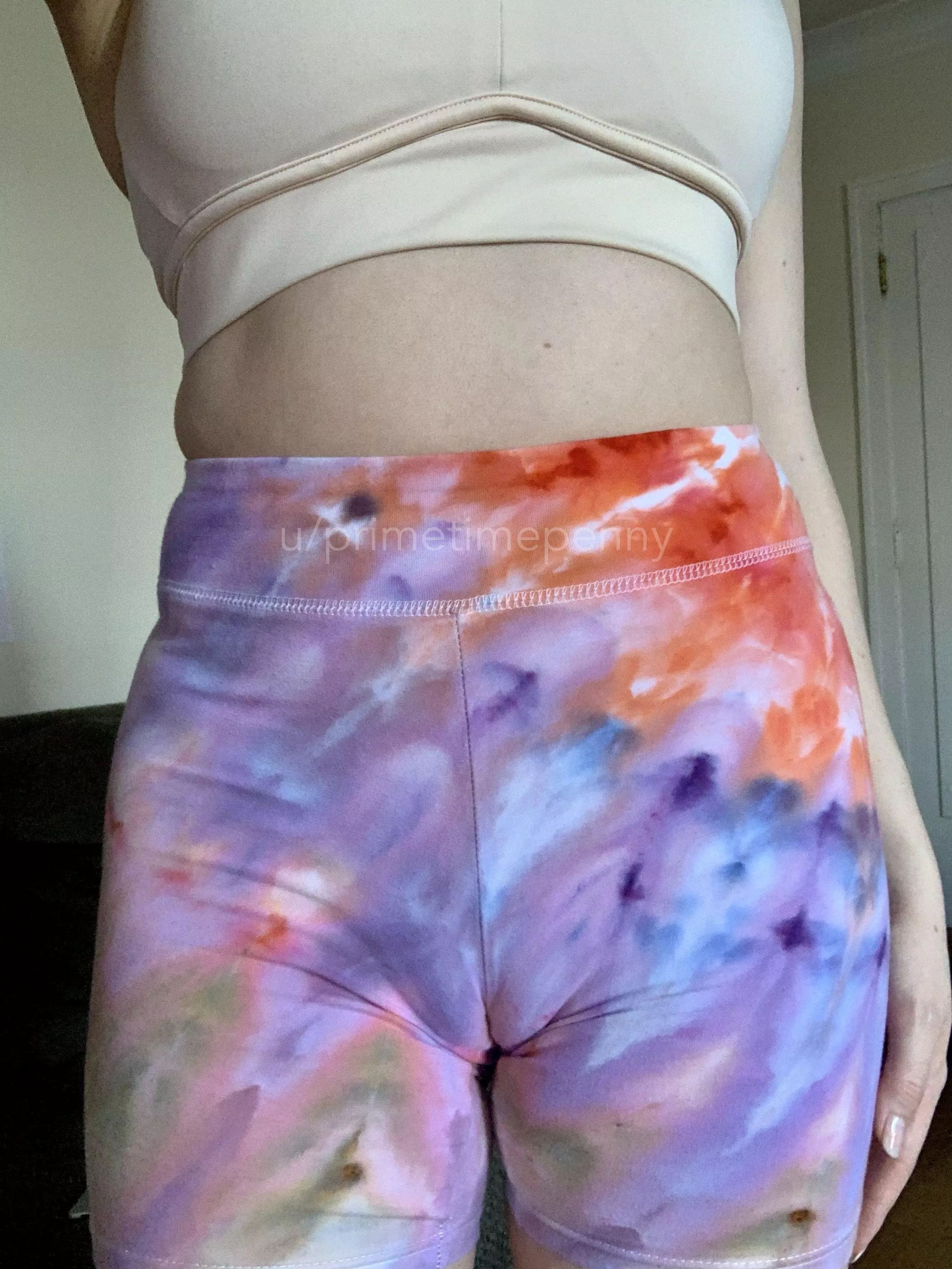 I love doing yoga in these tie-dyed bike shorts. 🧘🏼‍♀️