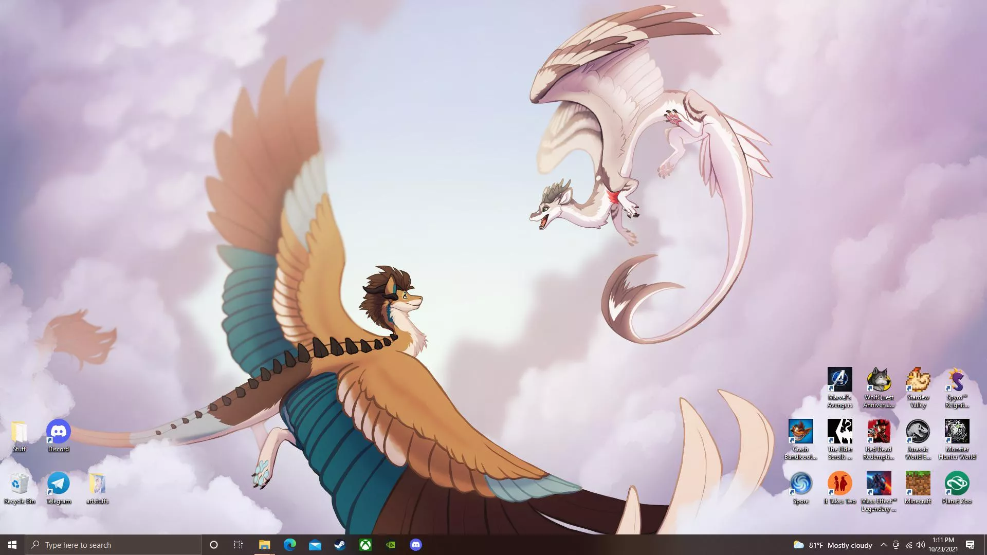 I love my new desktop background so much aaaaa [art by me]