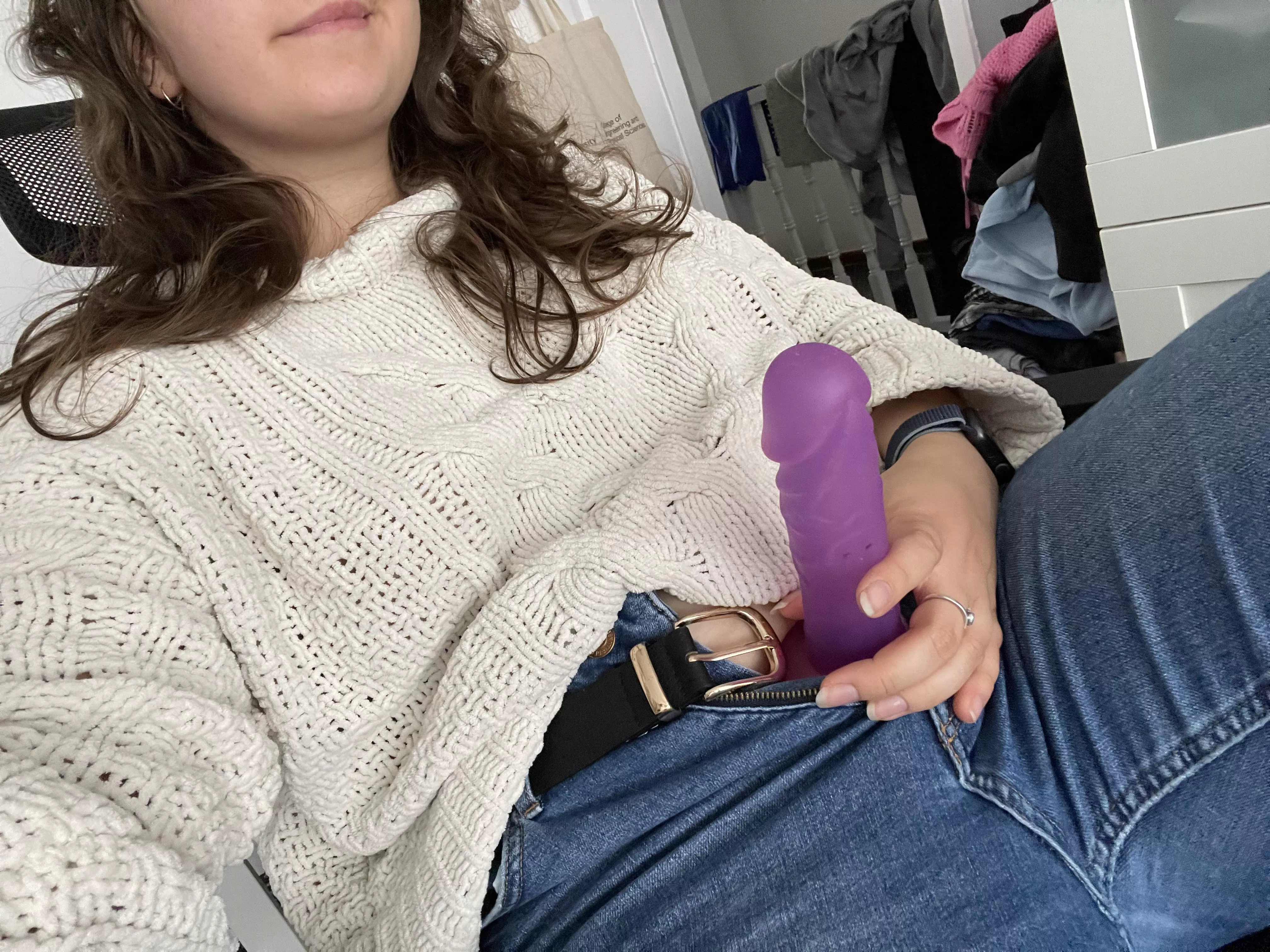 I love sticking out my cock in casual clothes. I like to think that it reminds you that youâ€™re my little slut everywhere all the time and not only in the bedroom