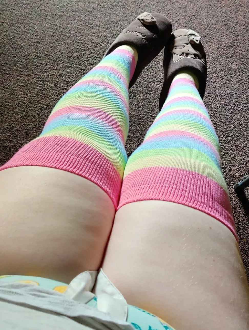 i love these socks, they make me feel little. they're from sockdreams