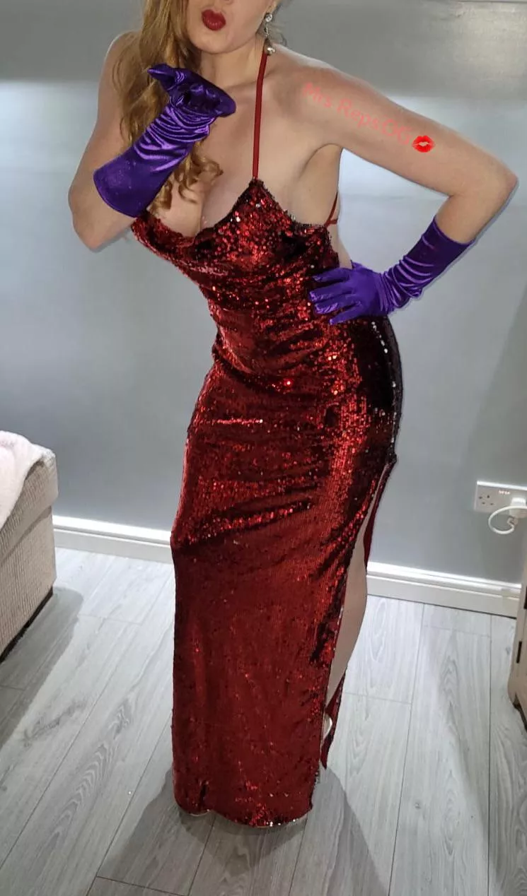 I loved dressing up as Jessica rabbit last night