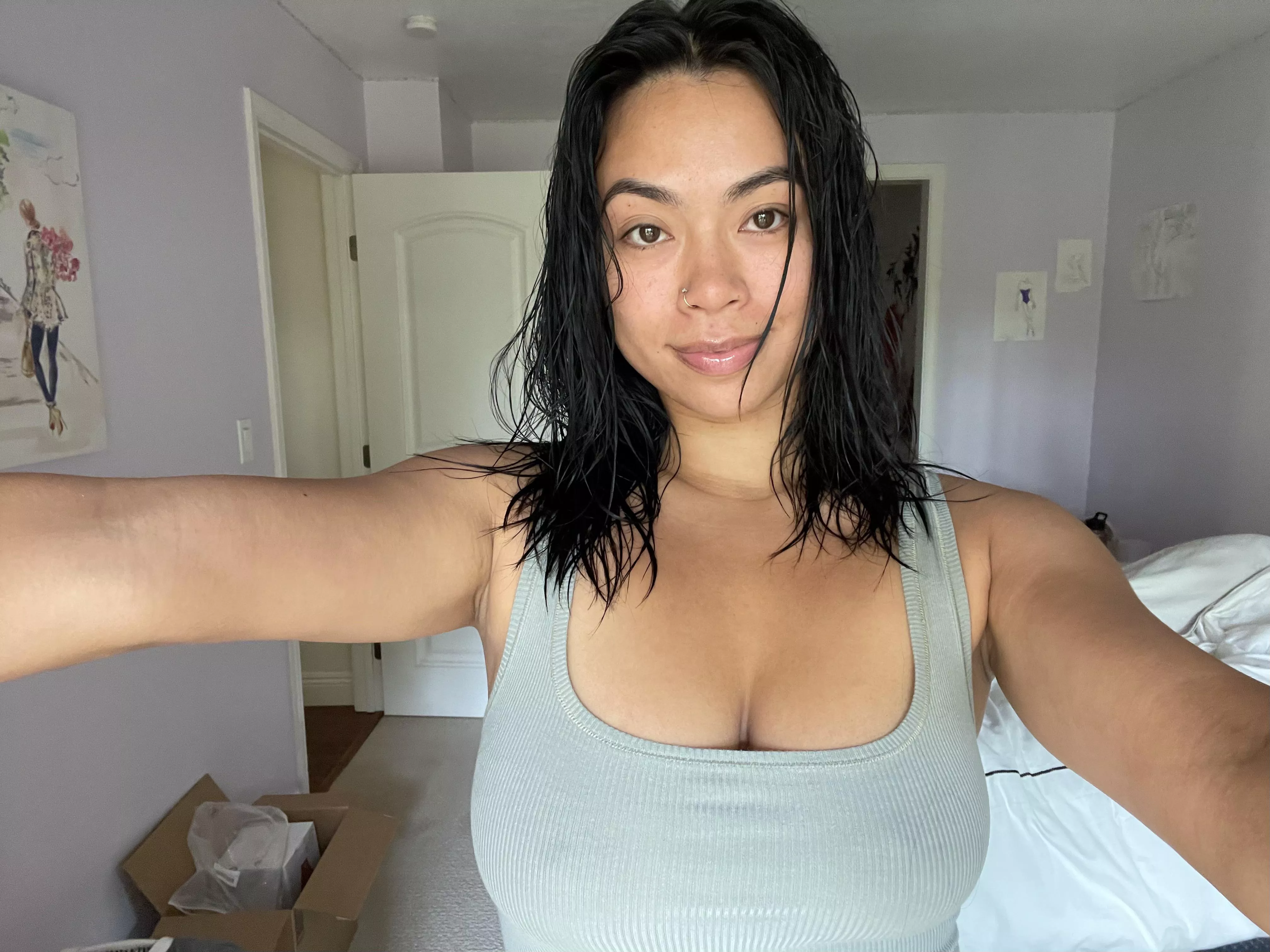 I think I look best with no makeup and no bra. What do you think?