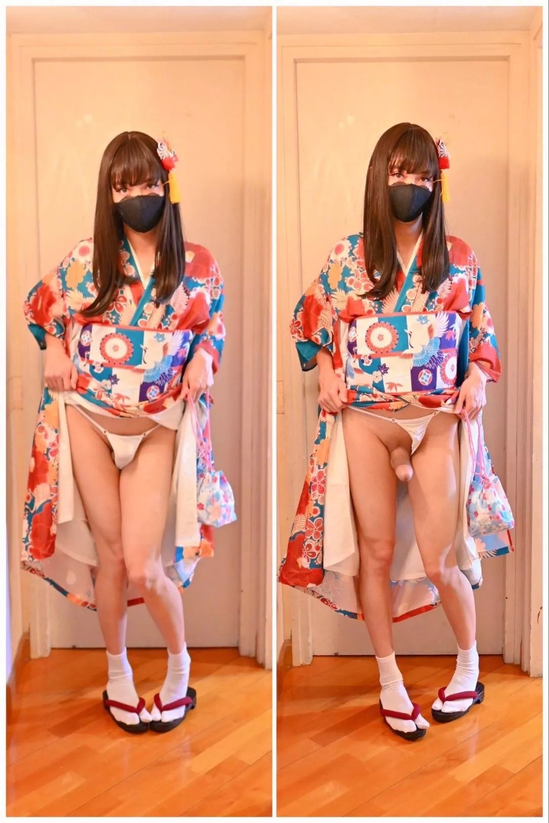 I want to wear KIMONO to go outside, please fuck me on the street❤️💦💦💦💦💦