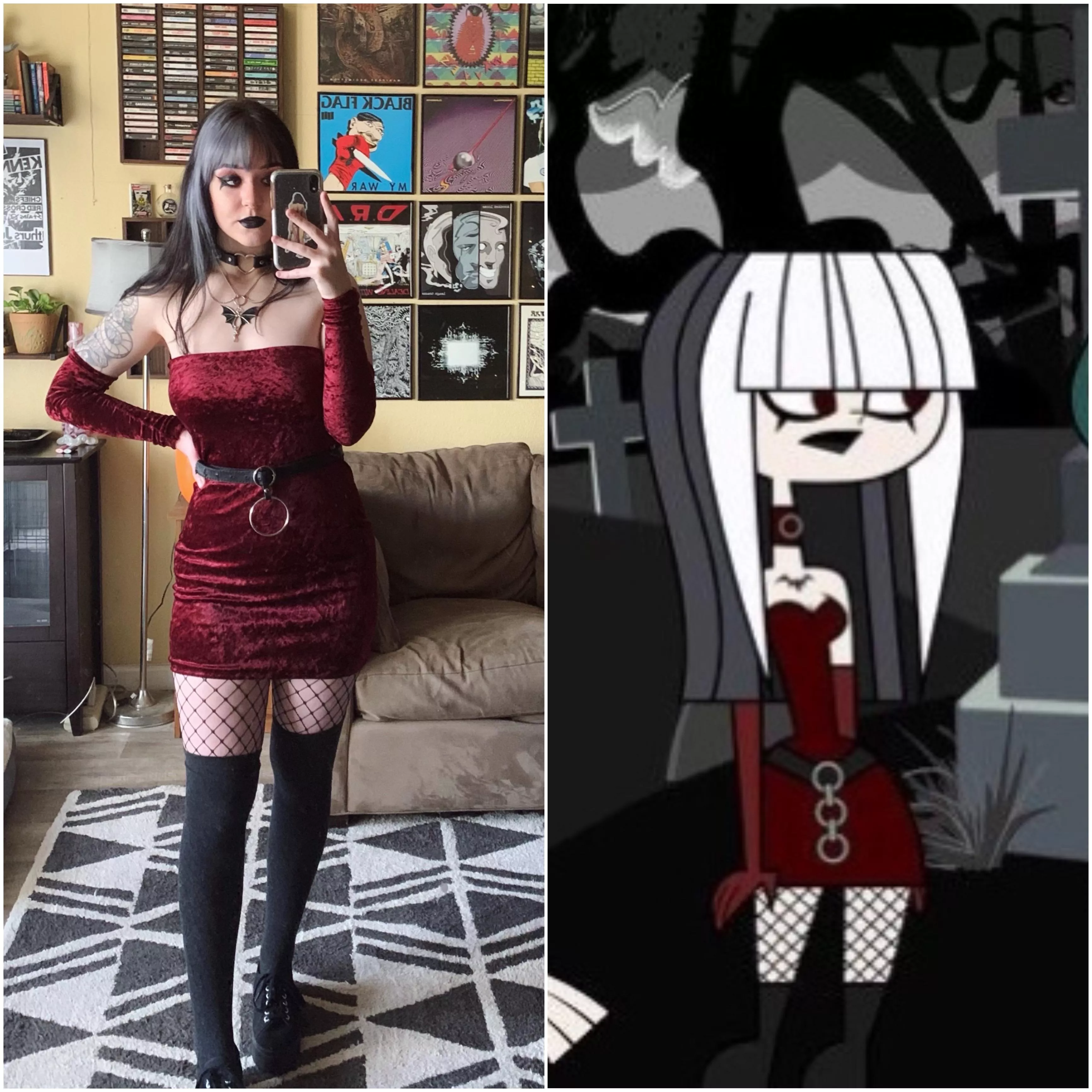 i was Crimson from total drama island for halloween :)