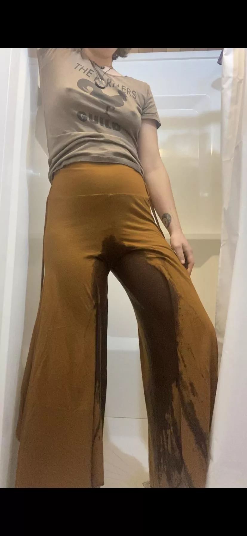 i wet my favorite flowy pants 😇