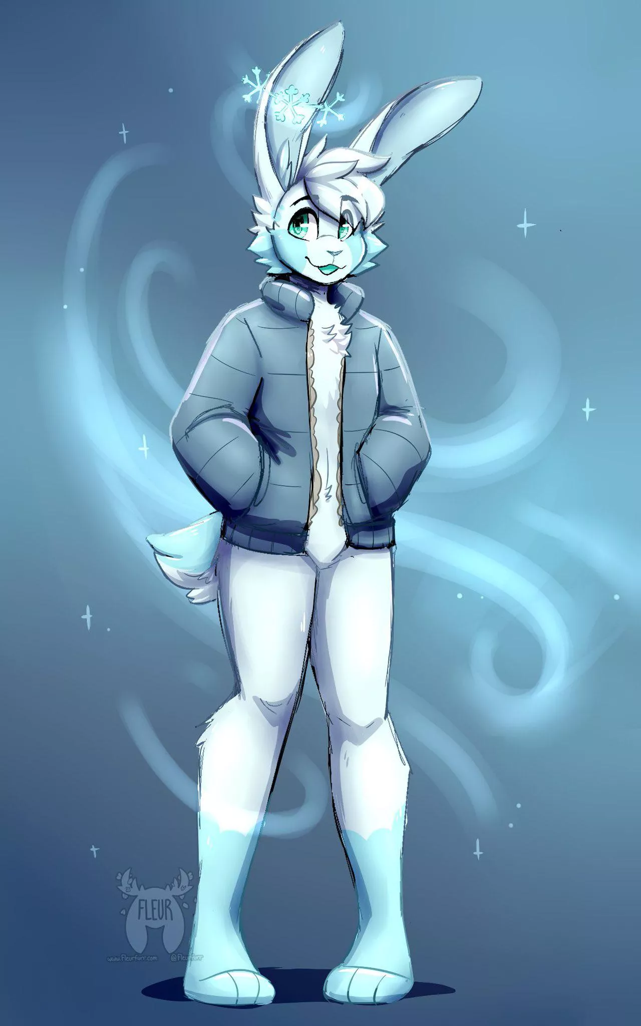 Ice bunny (Art by me: @Fleurfurr on twitter)