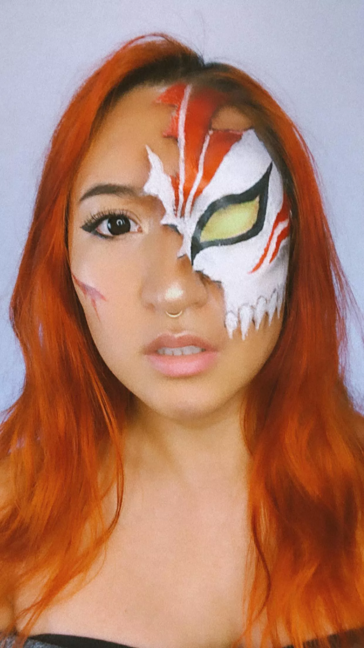 Ichigo Fractured Hollow Mask Inspired Makeup by Seekaysee