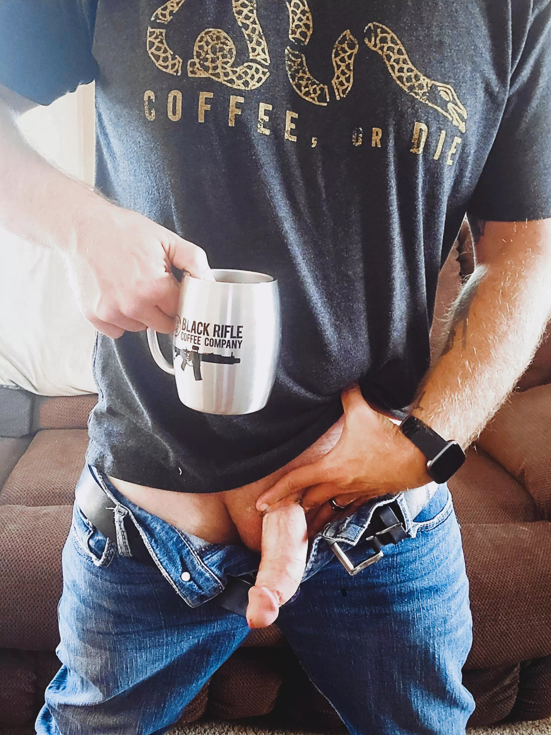 I'll share a dick pic on Mondays, but if you want some of this coffee we're gonna have to talk trade! Have a sexy week Coffee Freaks! ðŸ’‹