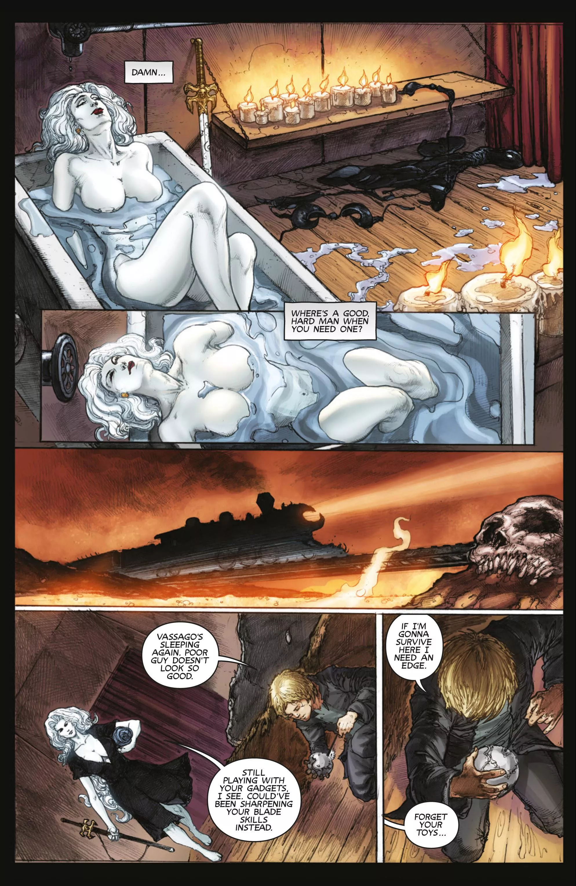 In the bath [Lady Death: Extinction Express #1]