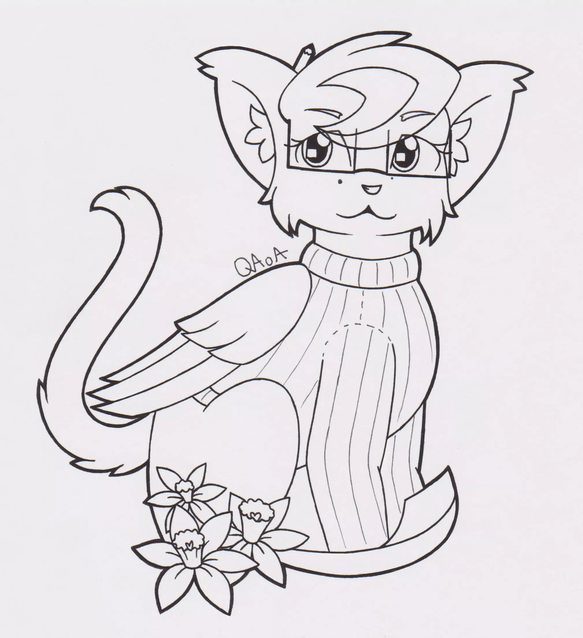 Inktober day 18 of my character Daffodil