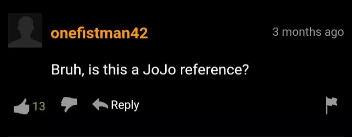 It was indeed a jojo reference.