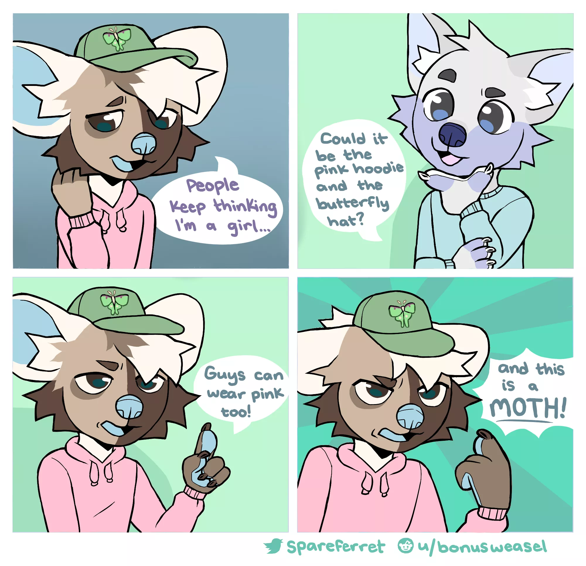 it's a moth! (by me, spareferret on twitter)