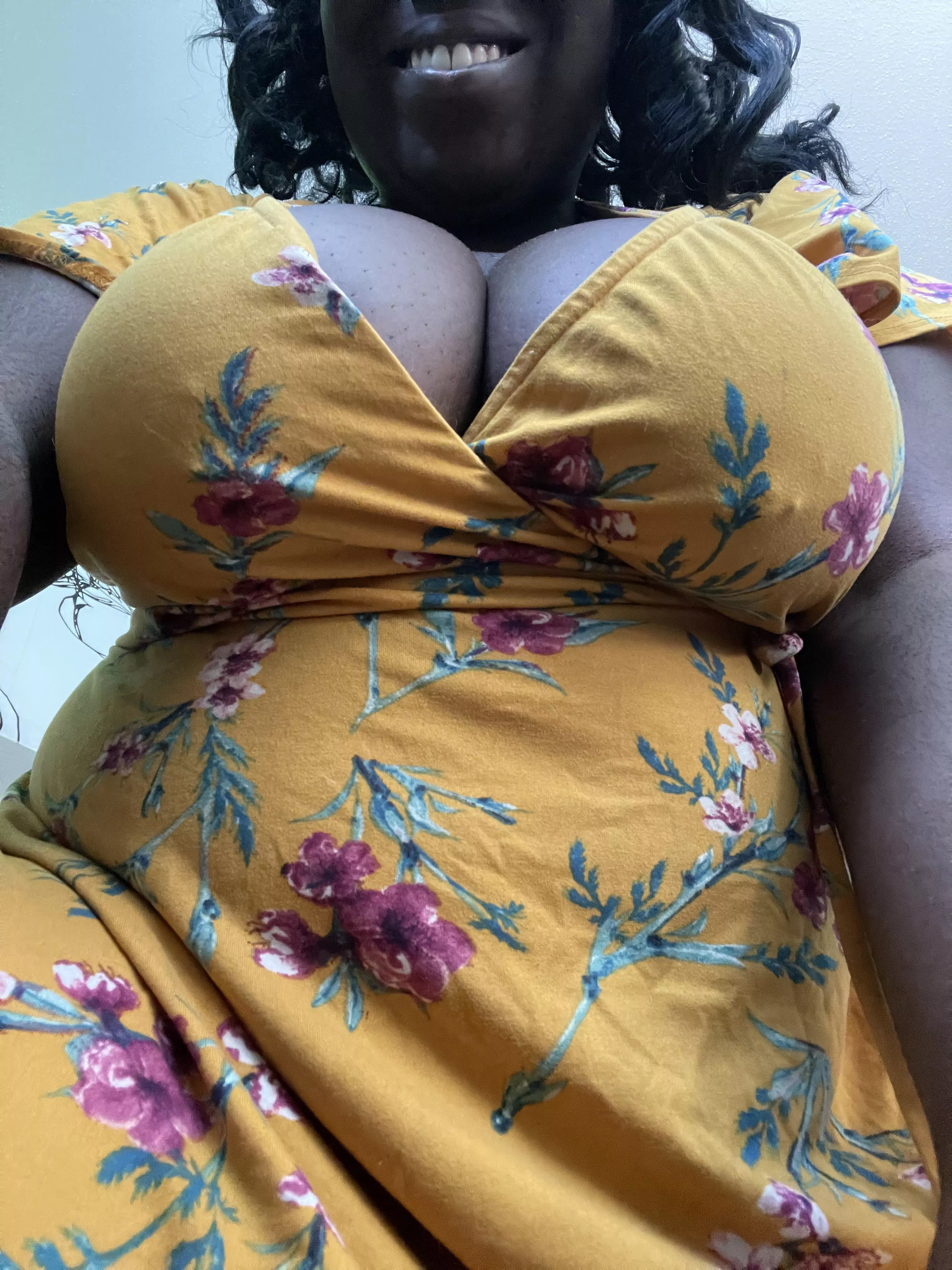 I've been told my tits are distracting in this dress, is that true?