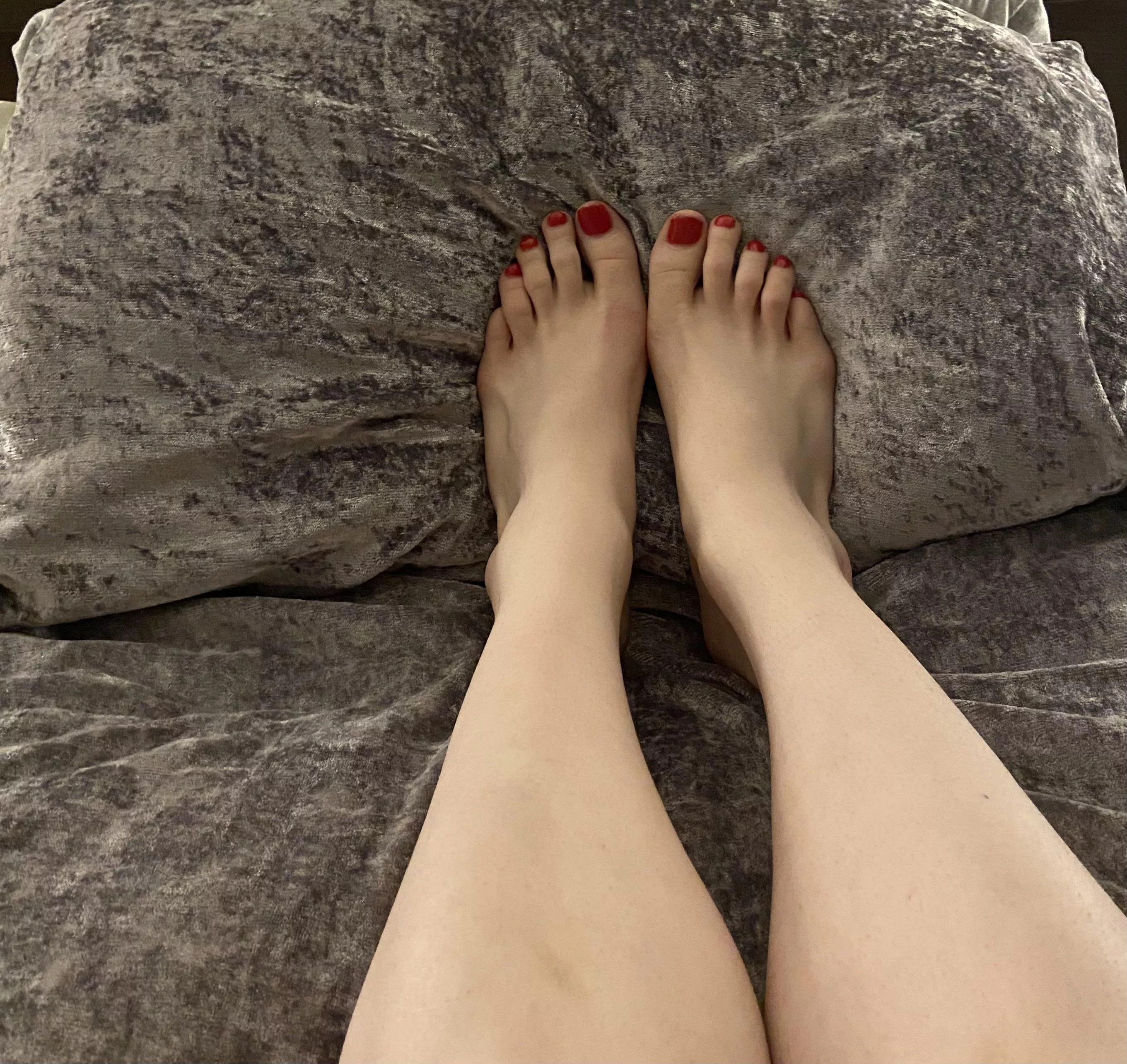 I’ve just painted my toes, but I think need some cum on them