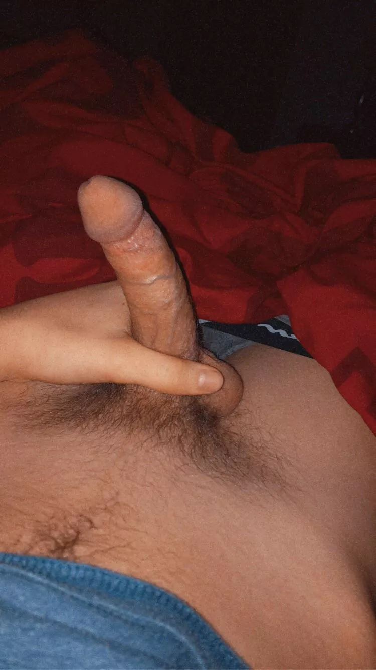 i’ve never been so horny. so hot posting my a picture of my 18yo boy cock. dm me