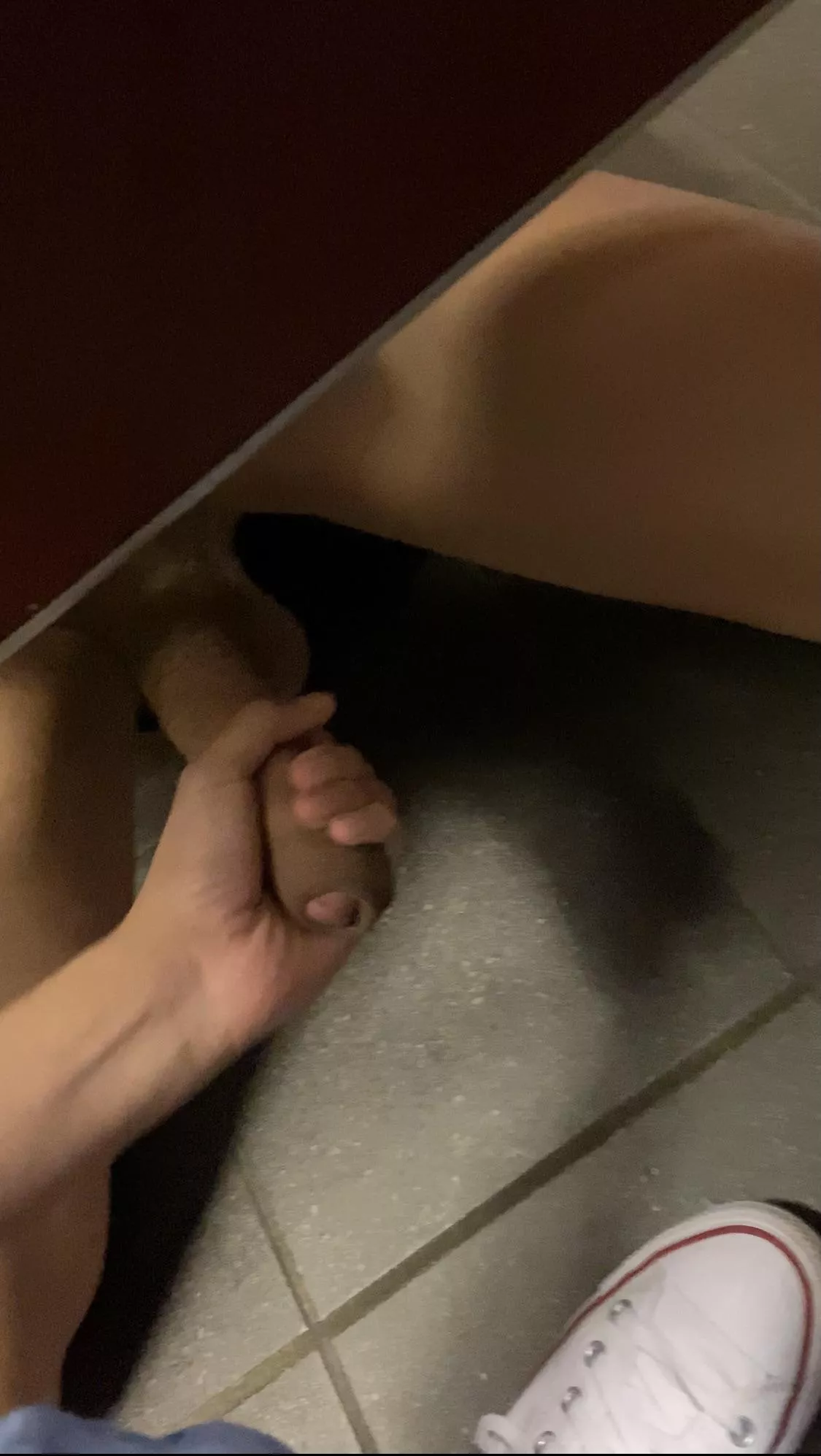 jerked off a random college dude today in a public bathroom, his cock felt so great in my hands